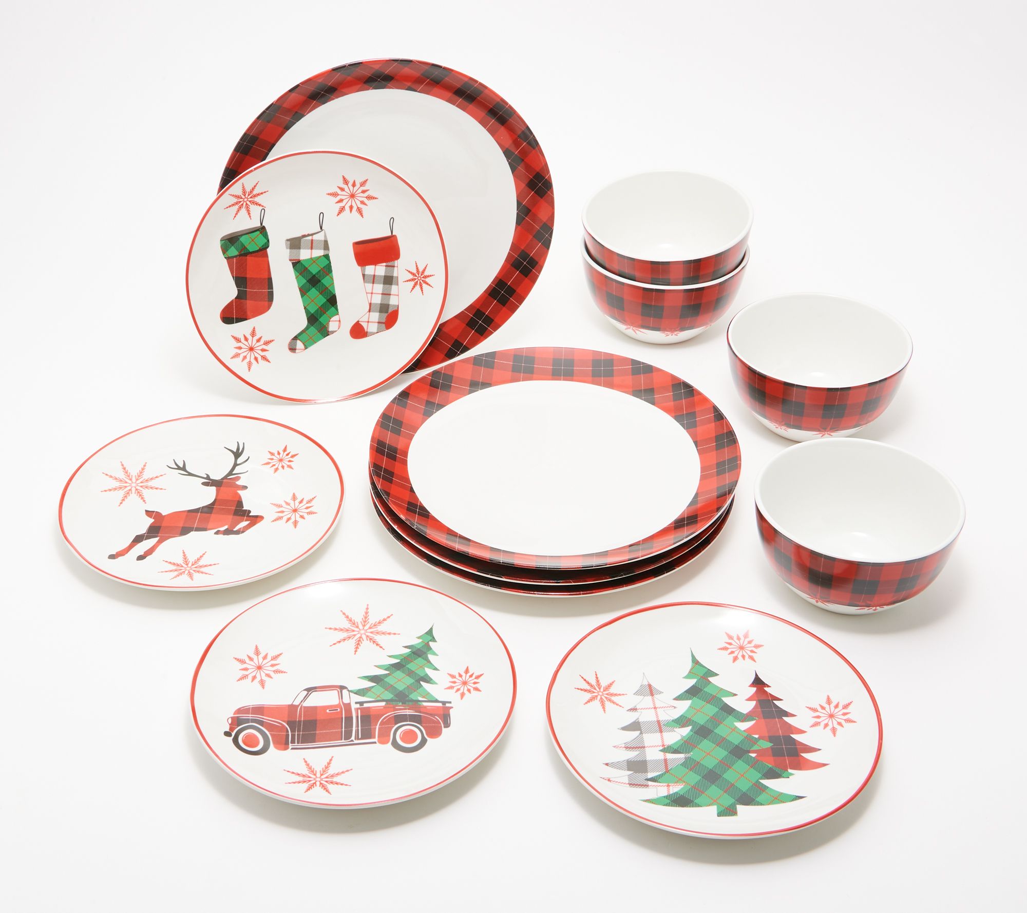 "As Is"American Atelier 12-Piece Seasonal Dinnerware Set