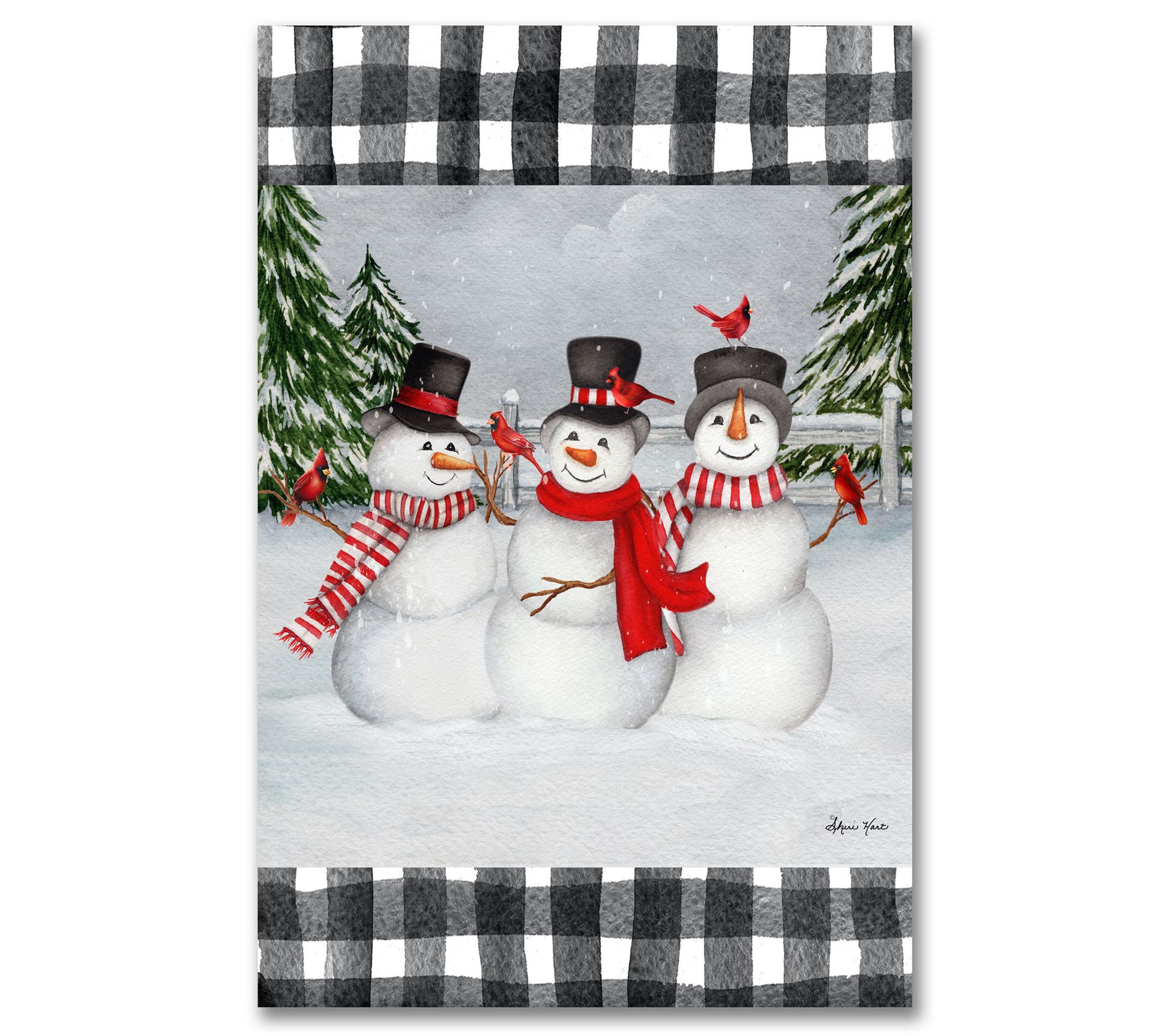 Courtside Market Winter Pals - Vertical 12x18 Canvas