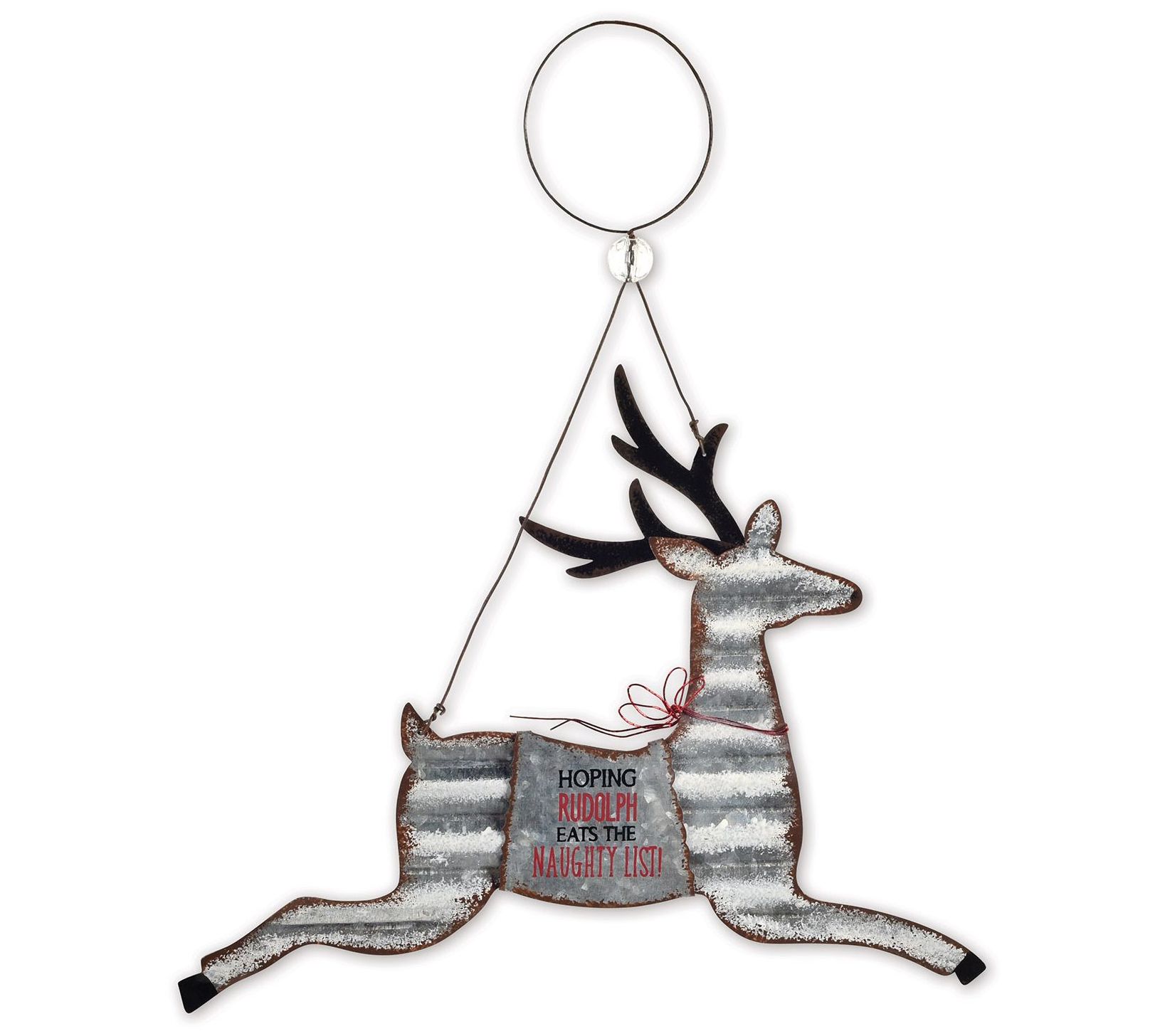 SVD galvanized metal reindeer ornament