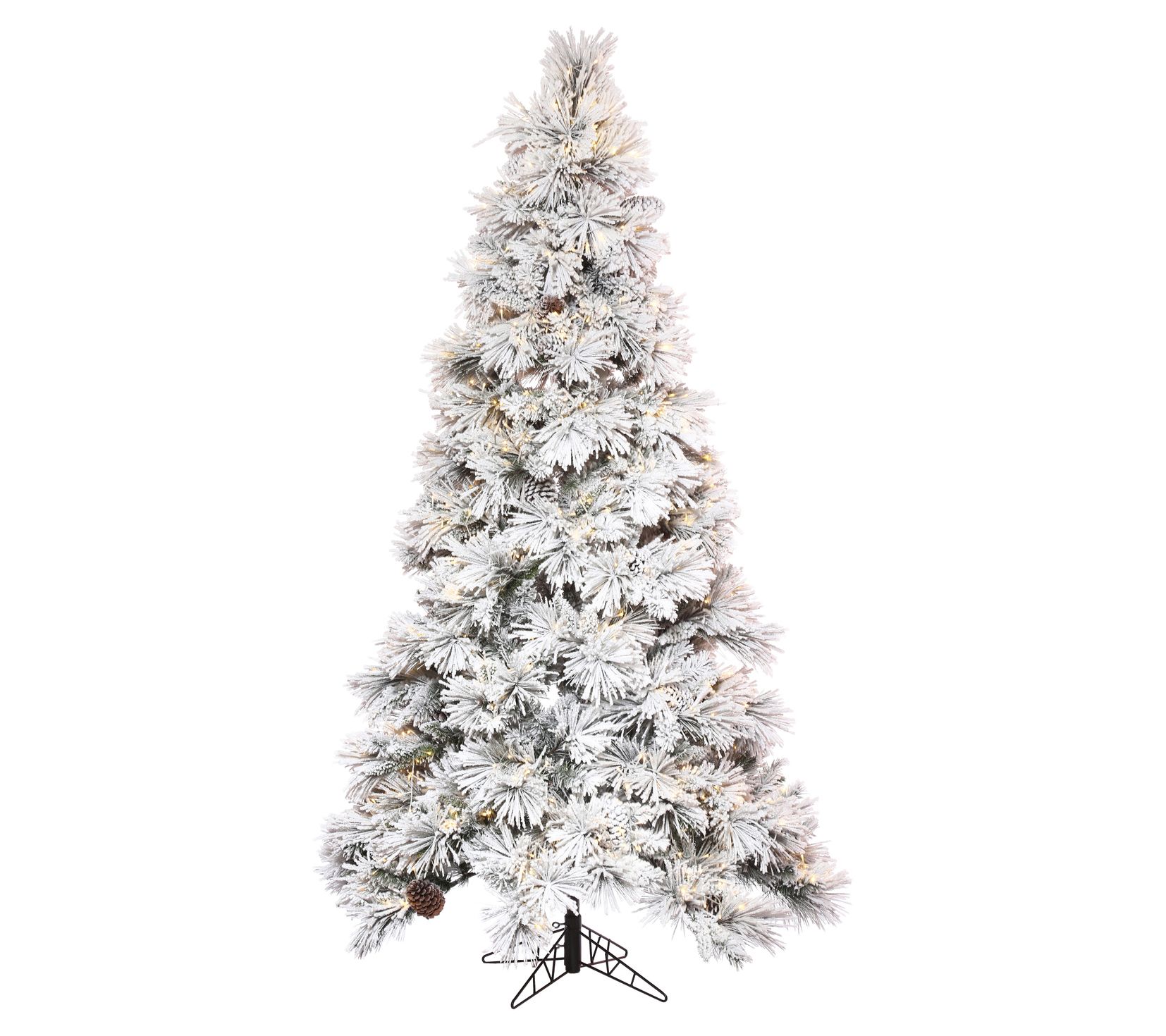 Vickerman 9' Flocked Atka Pencil Artificial Chr istmas tree WW - QVC.com