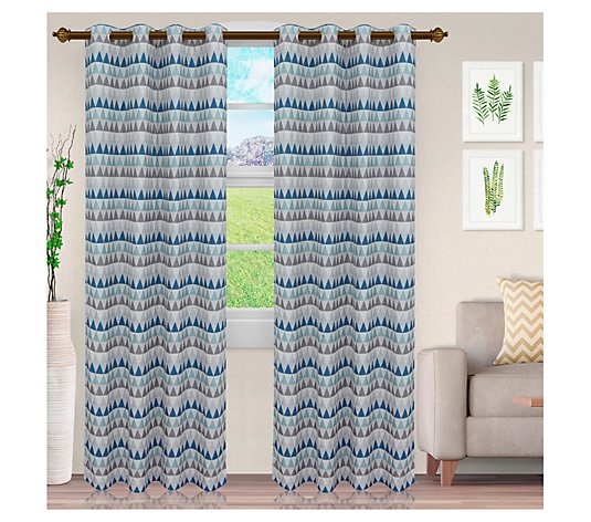 Superior Scalene Semi-Sheer Jacquard Curtains,52" x 108"