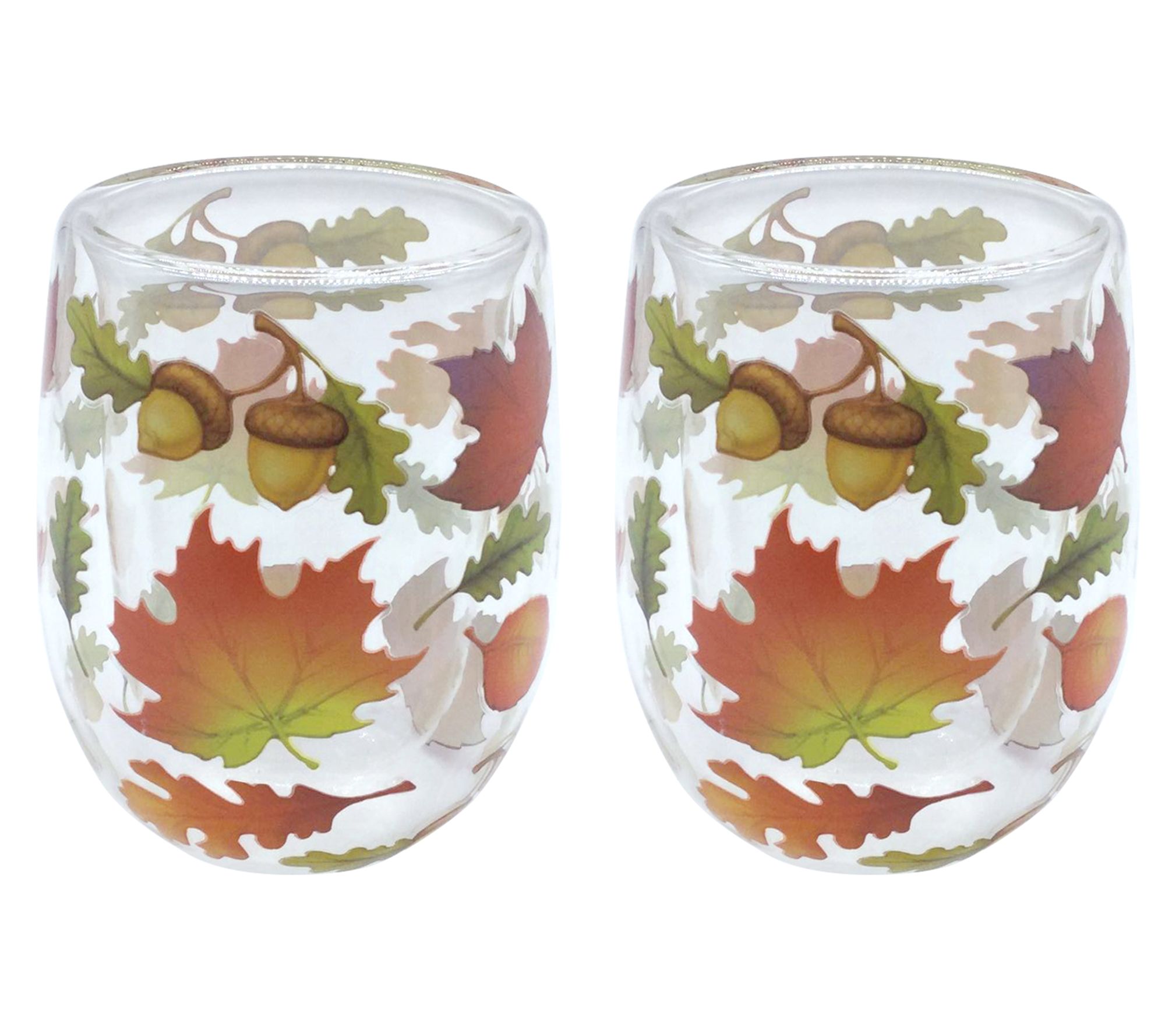 Temp-tations Seasonal Set of 2 Double Wall Glasses
