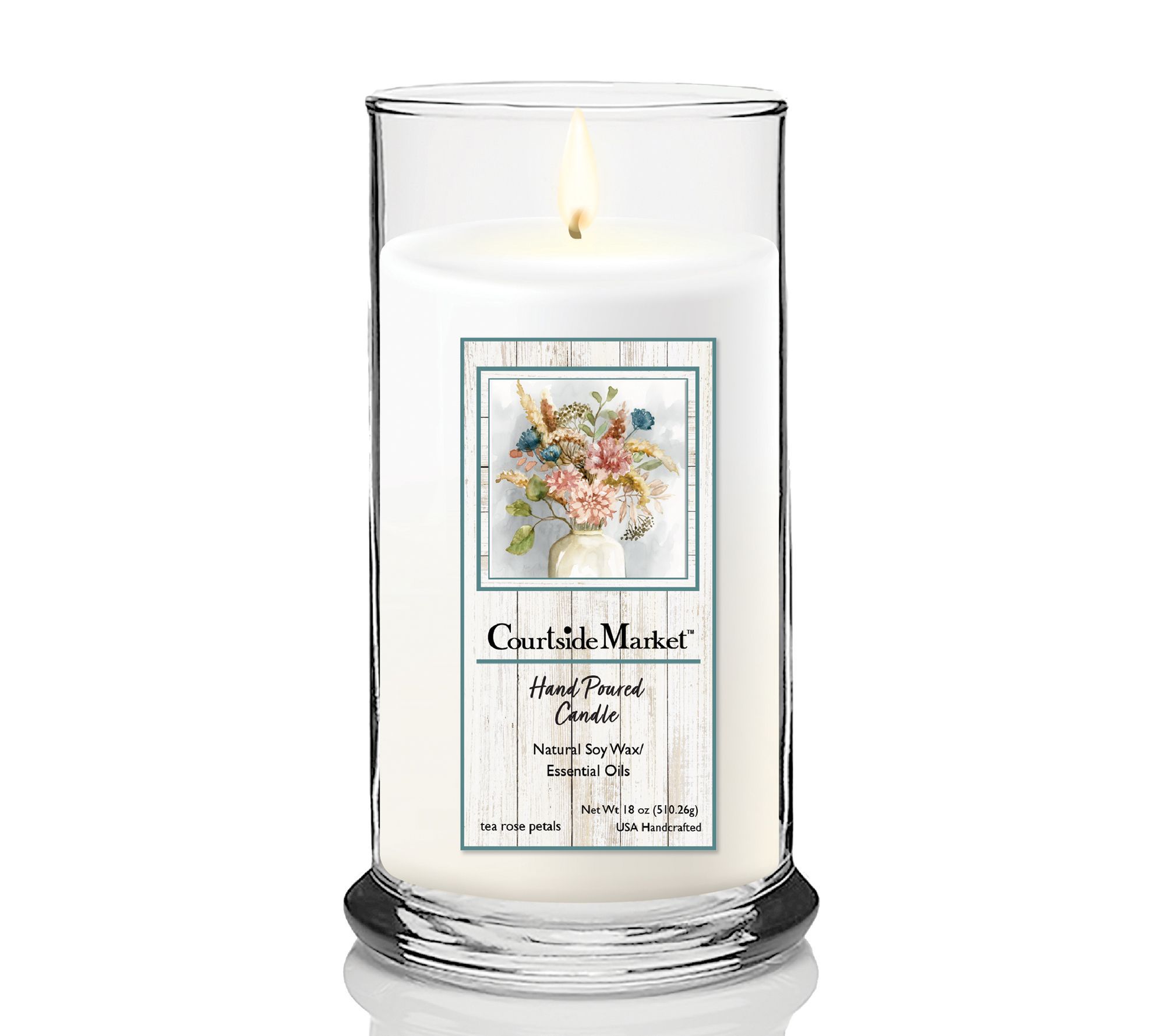 Courtside Market Hydrangea Retreat Status Candle Glass, 18 oz