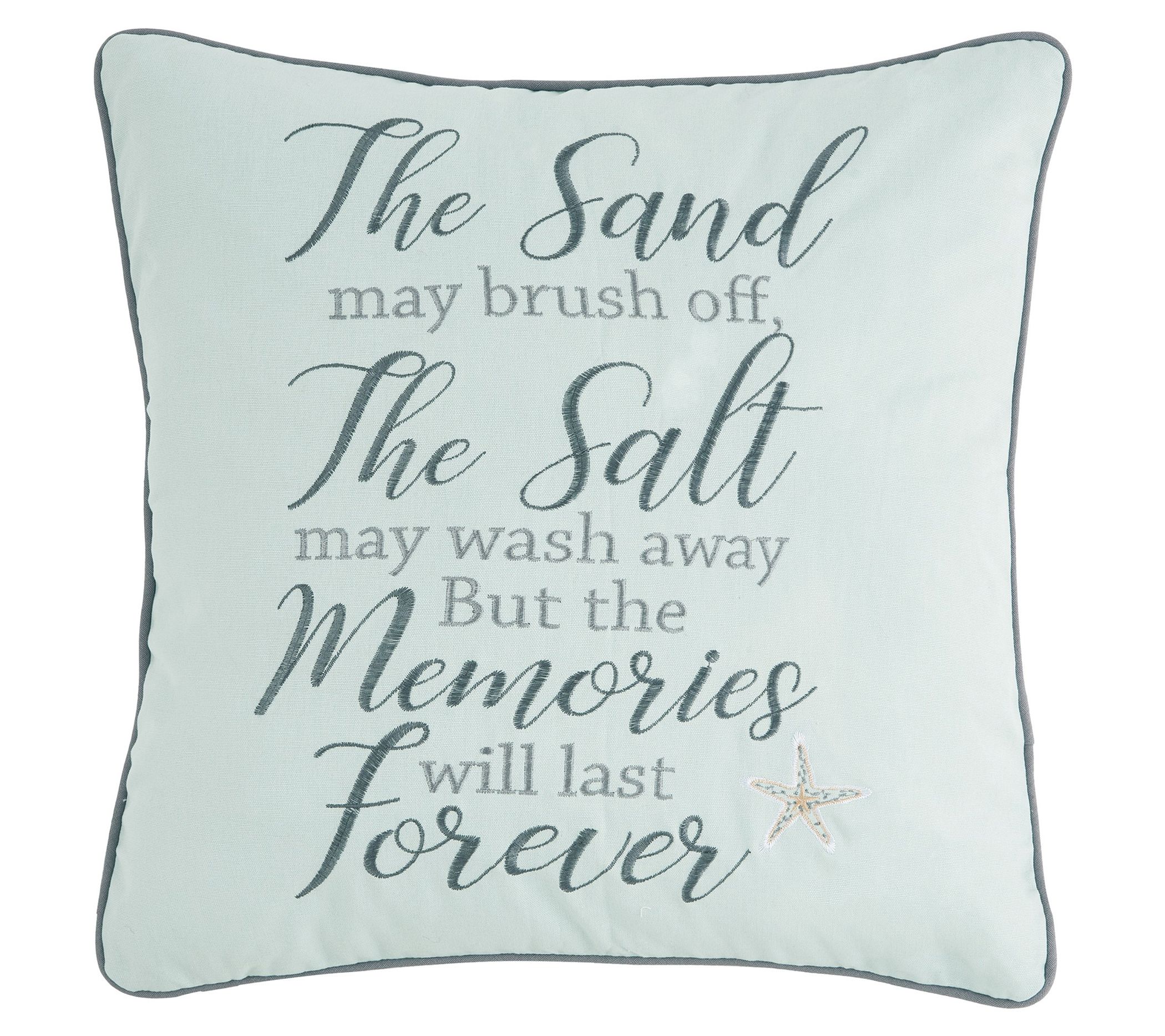 18" x 18" Memories Forever Embroidered Pillow by Valerie