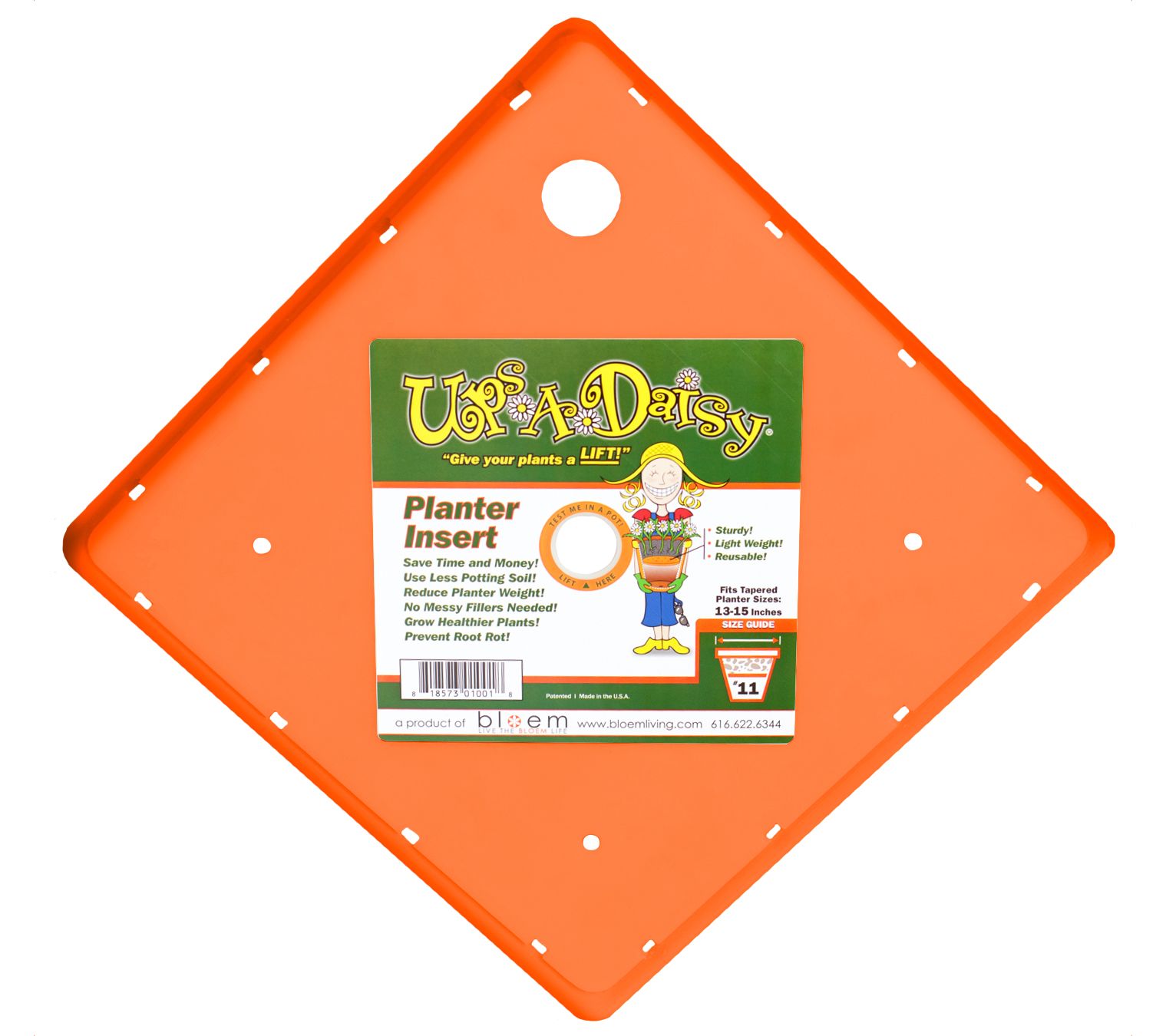 Bloem Ups-A-Daisy Square Planter Lift Insert -12