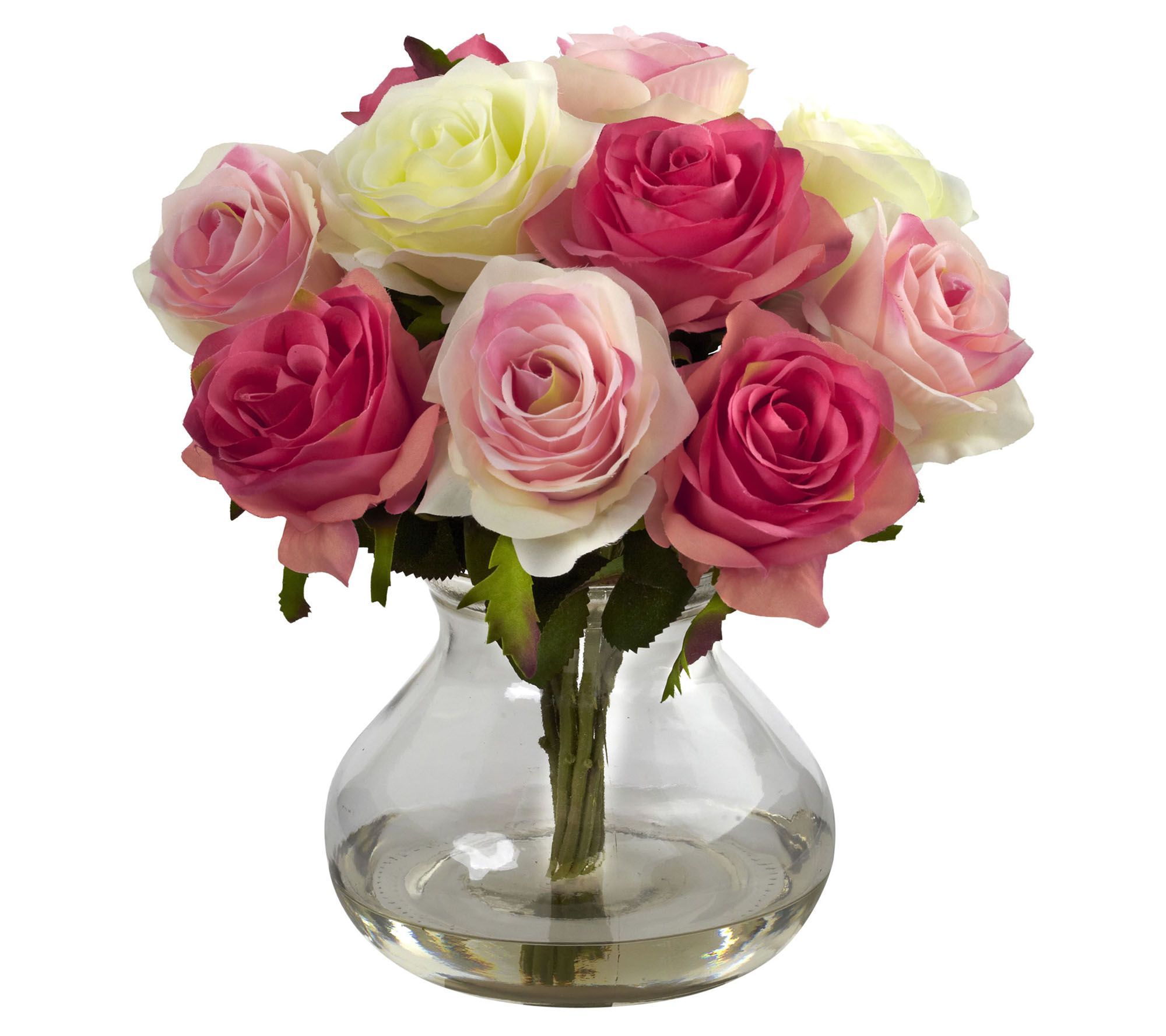 Rose Arrangement with Small Vase by Nearly Natural