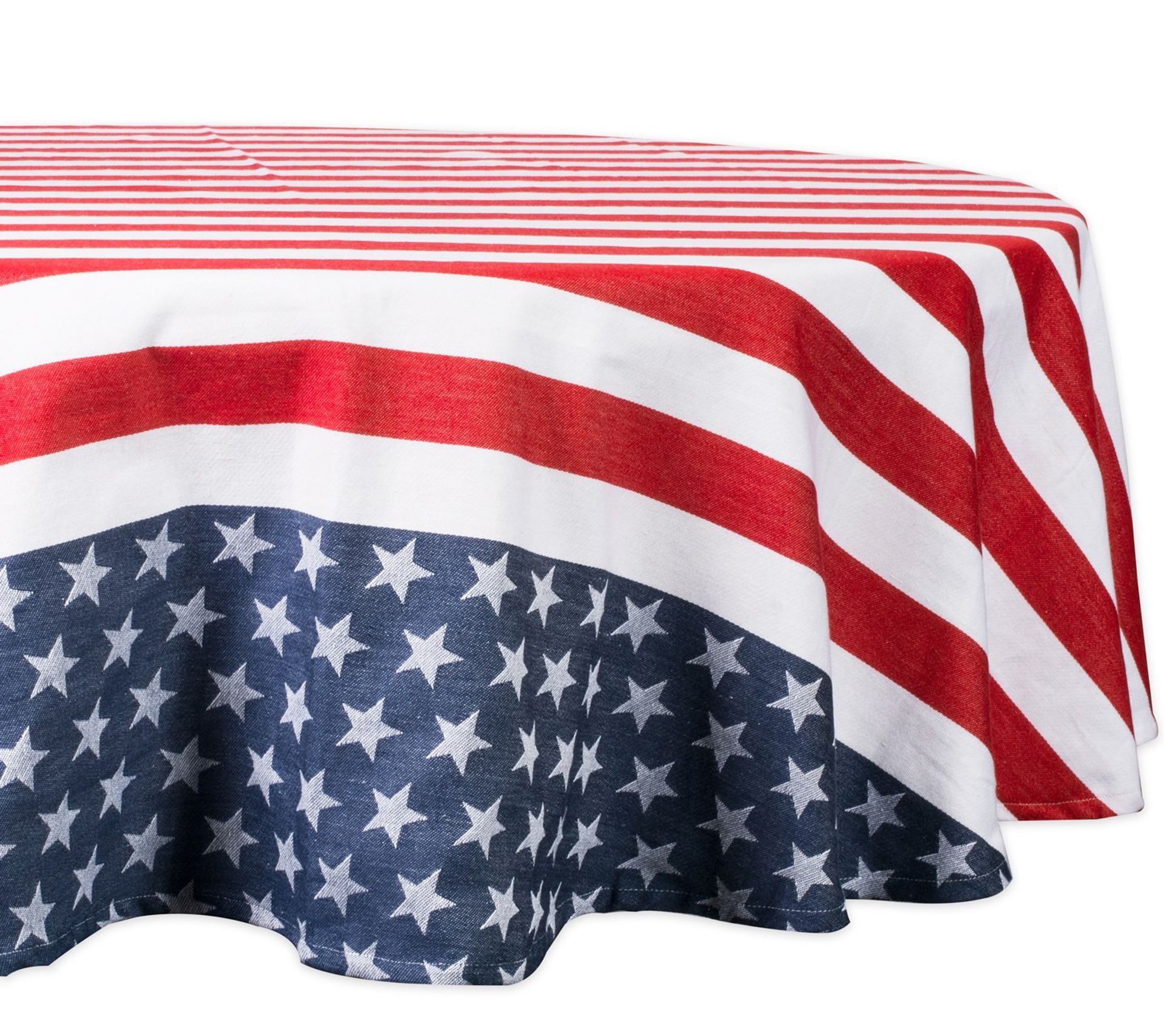 Design Imports Stars & Stripes Flag Tablecloth0" Round
