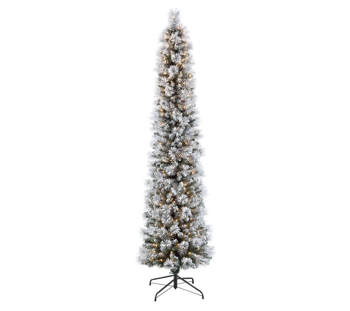 9' Flocked Patagonia Pine Artificial Tree 450 Clear Lights