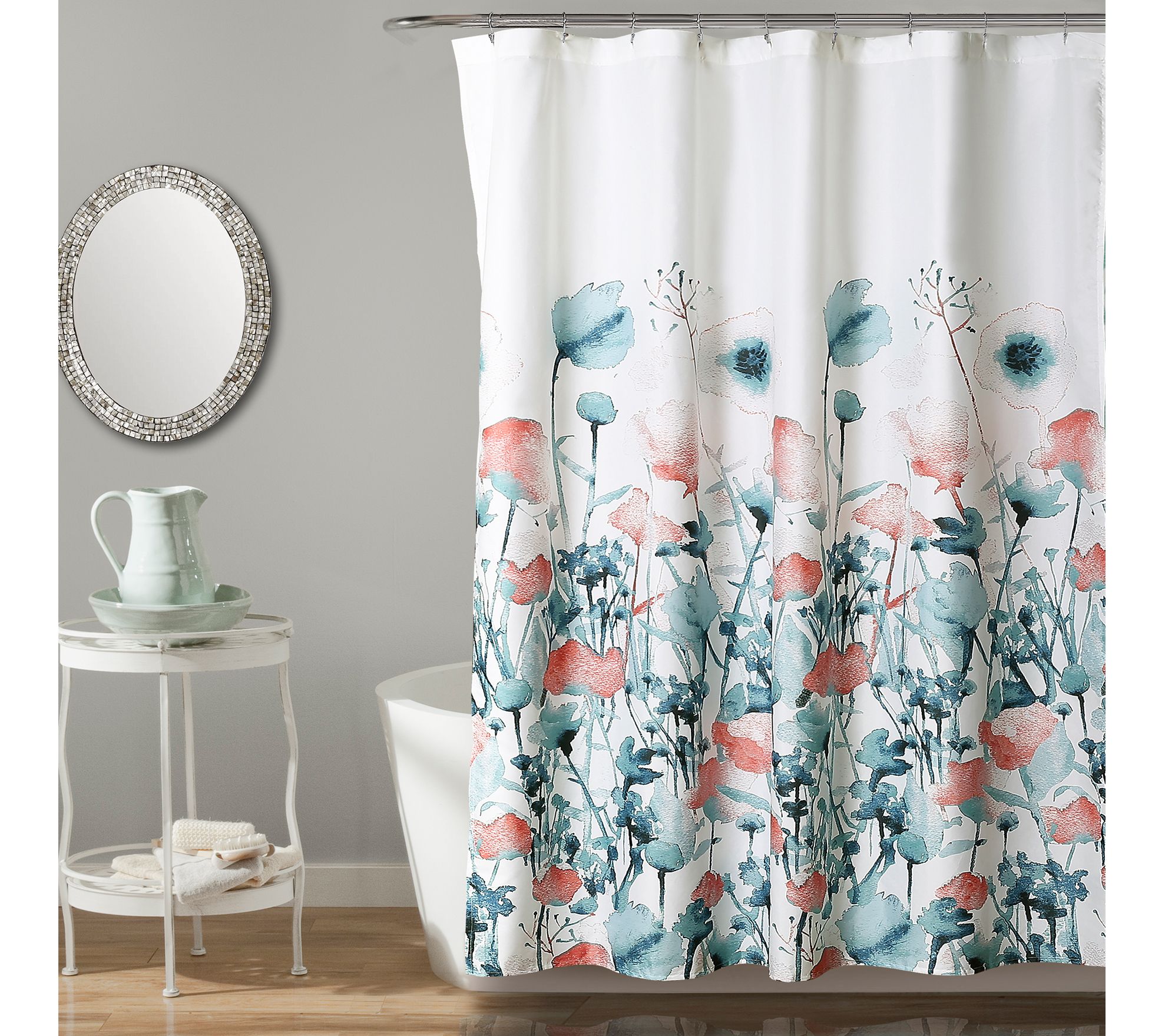 Zuri Flora 72" x 72" Shower Curtain by Lush Decor