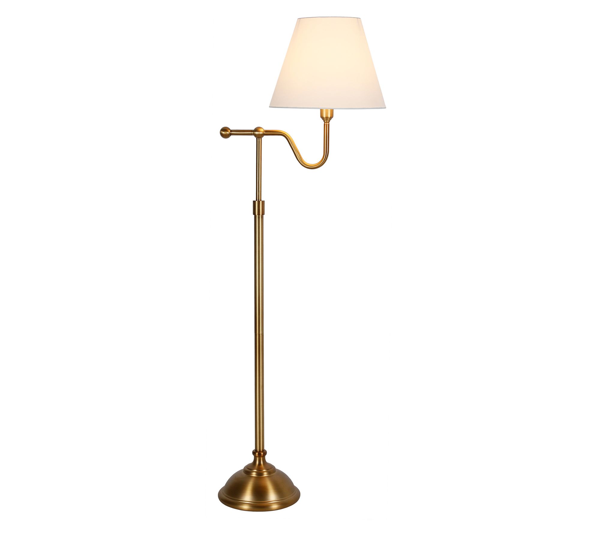 Hudson & Canal Wellesley 63" Tall Floor Lamp With Fabric Shade