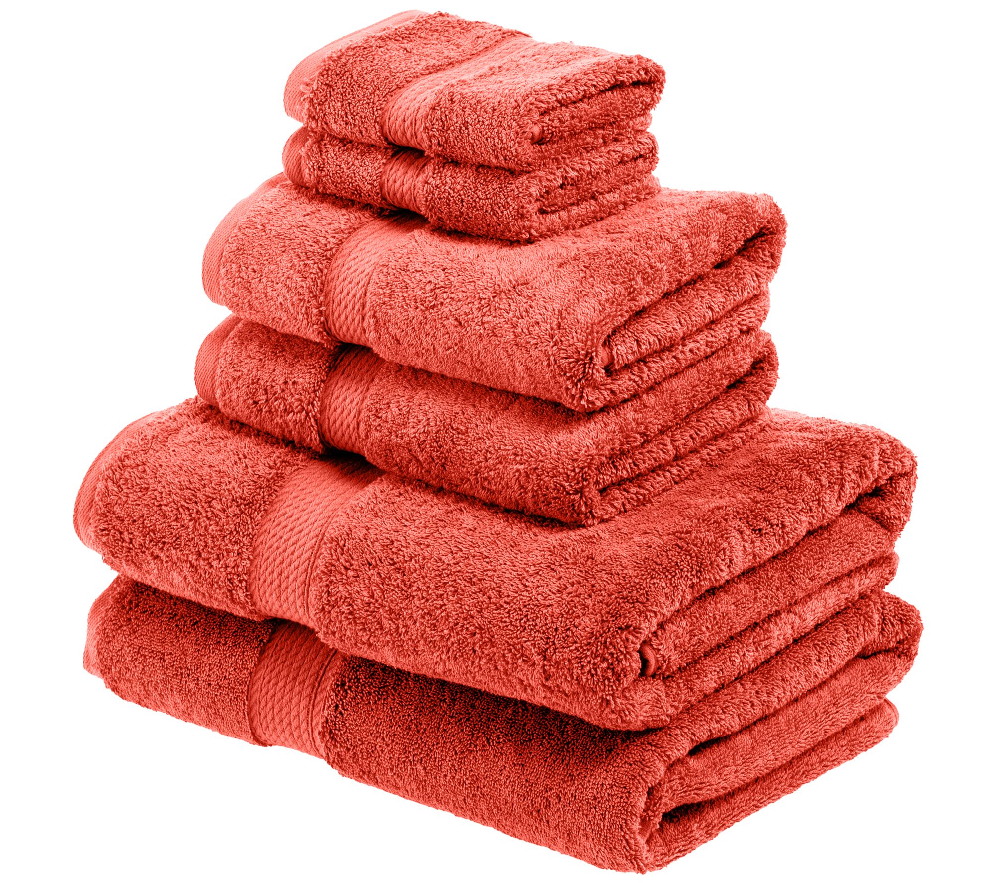 SUPERIOR Solid Egyptian Cotton 6-Piece Towel Set 