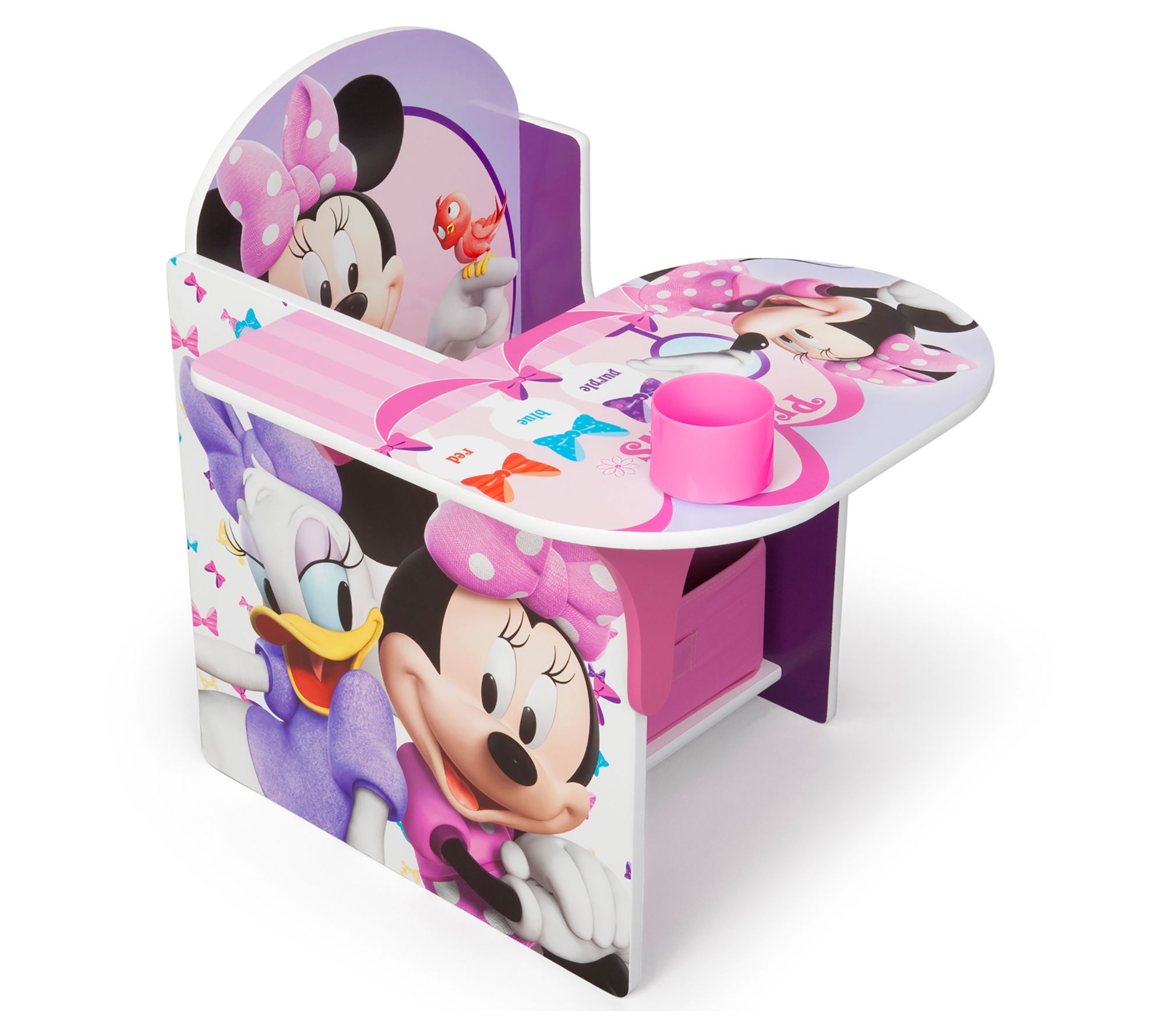 mickey mouse chair desk with storage bin