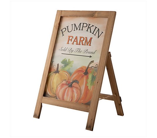 Glitzhome Fall Wooden Pumpkin Patch Porch Sign/Standing Decor
