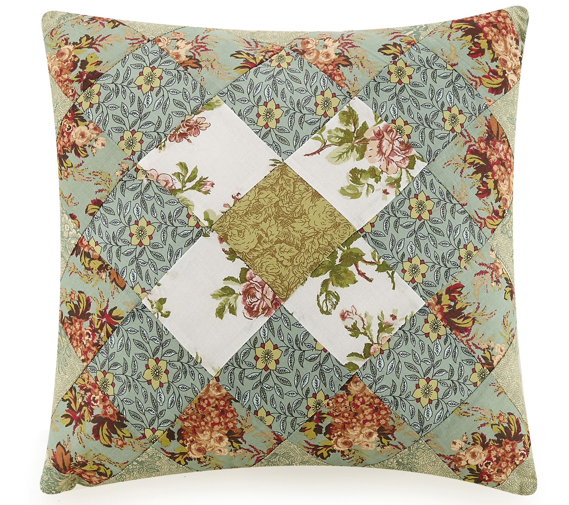 Modern Heirloom Olivia Patchworks Square Pillow