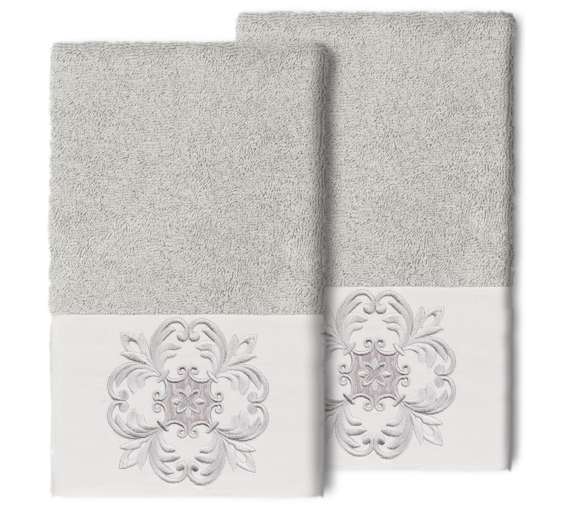 Linum Home Textiles Alyssa 2PC Embellished HandTowel Set