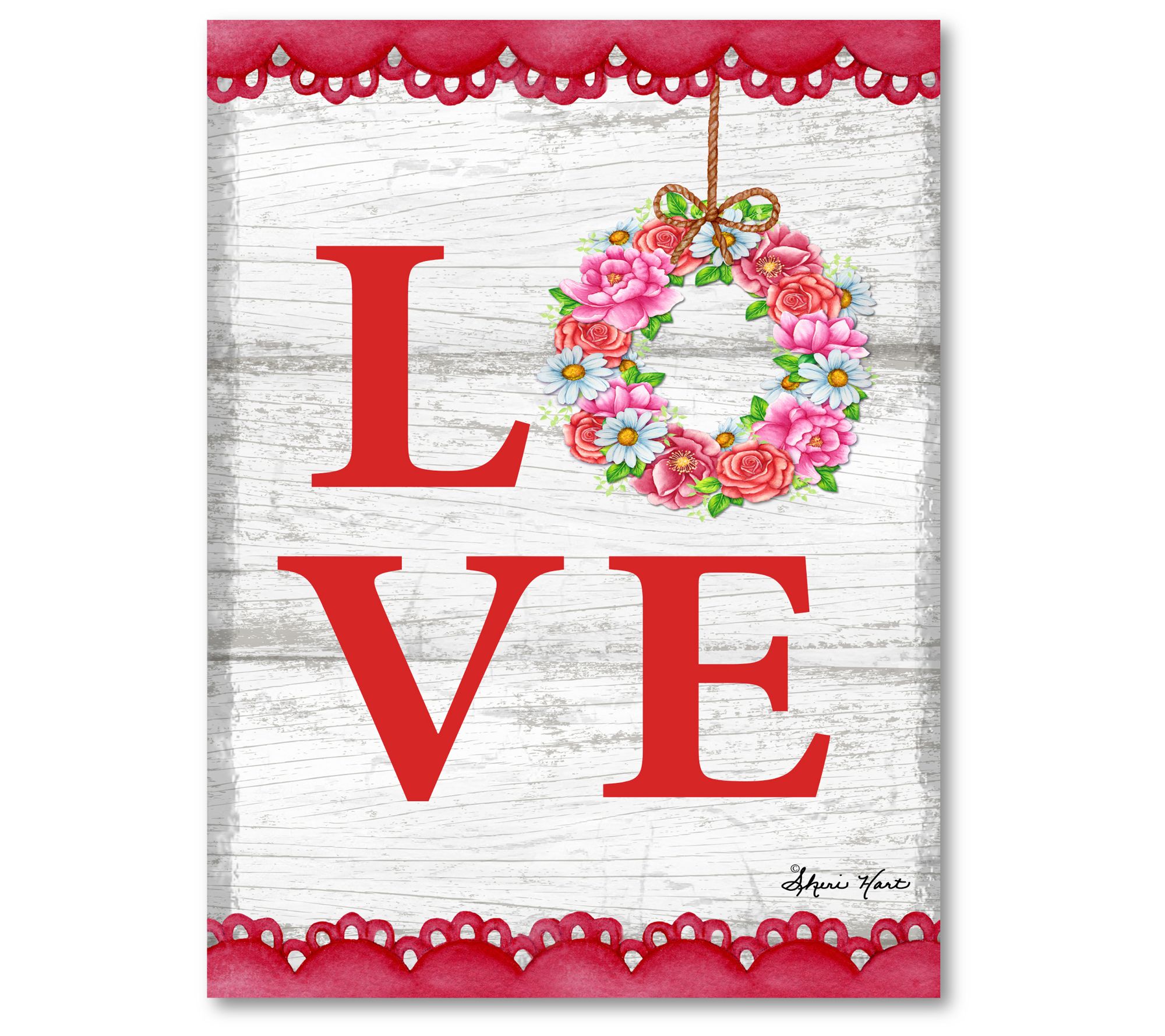 Courtside Market Love Valentine 16x20 Canvas Wall Art 