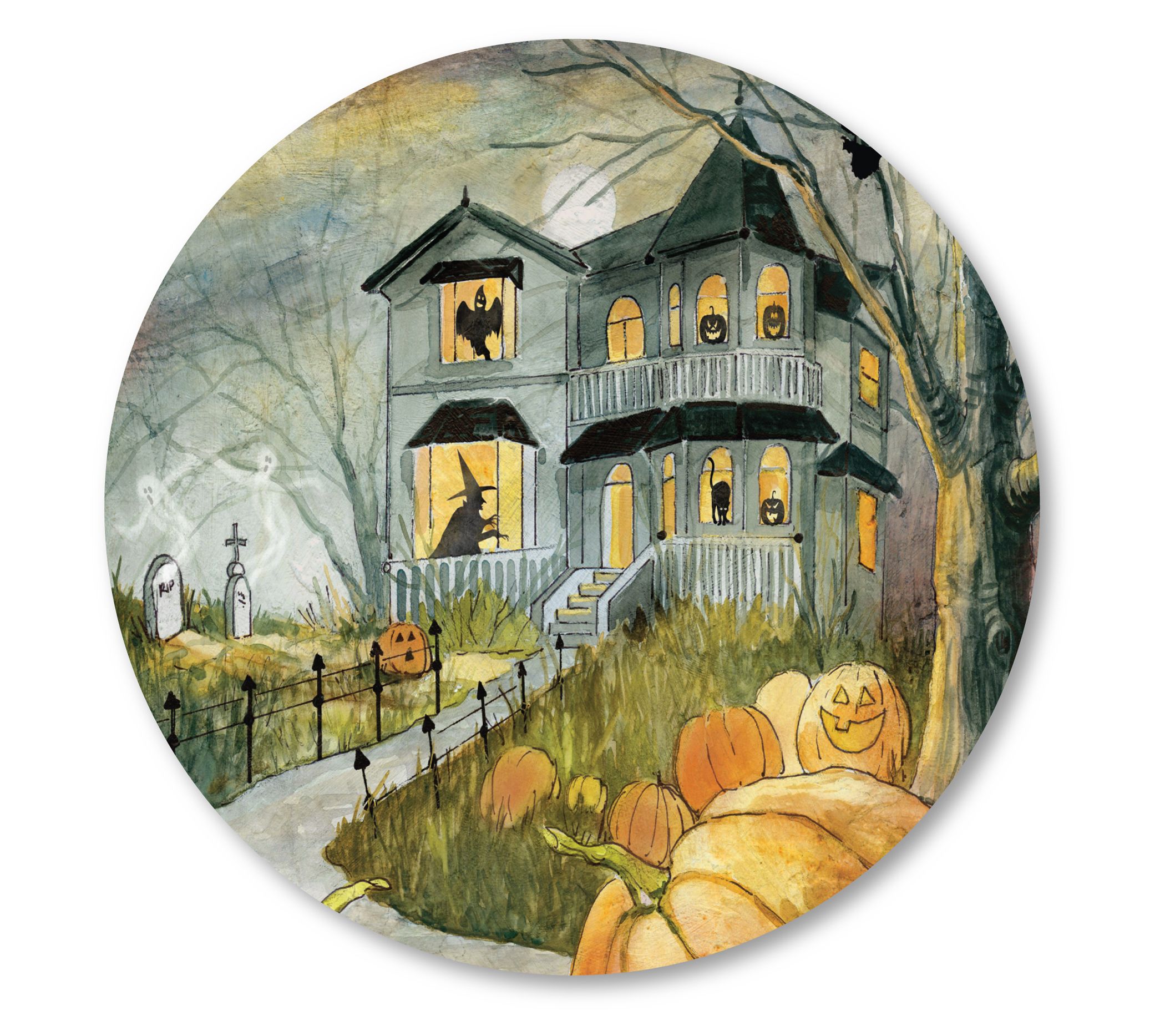 Courtside Market Haunted Patch 12" x 12" Circular Board