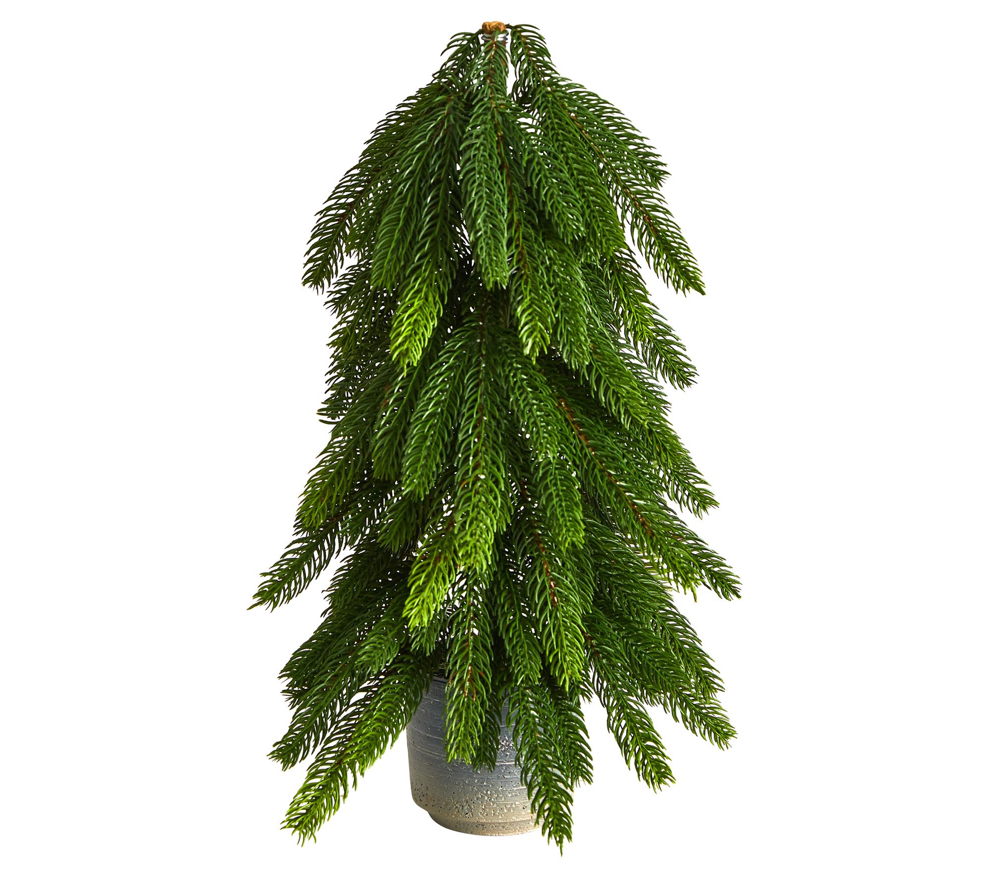 Nearly Natural 17" Christmas Pine Tree/Decorati ve Planter
