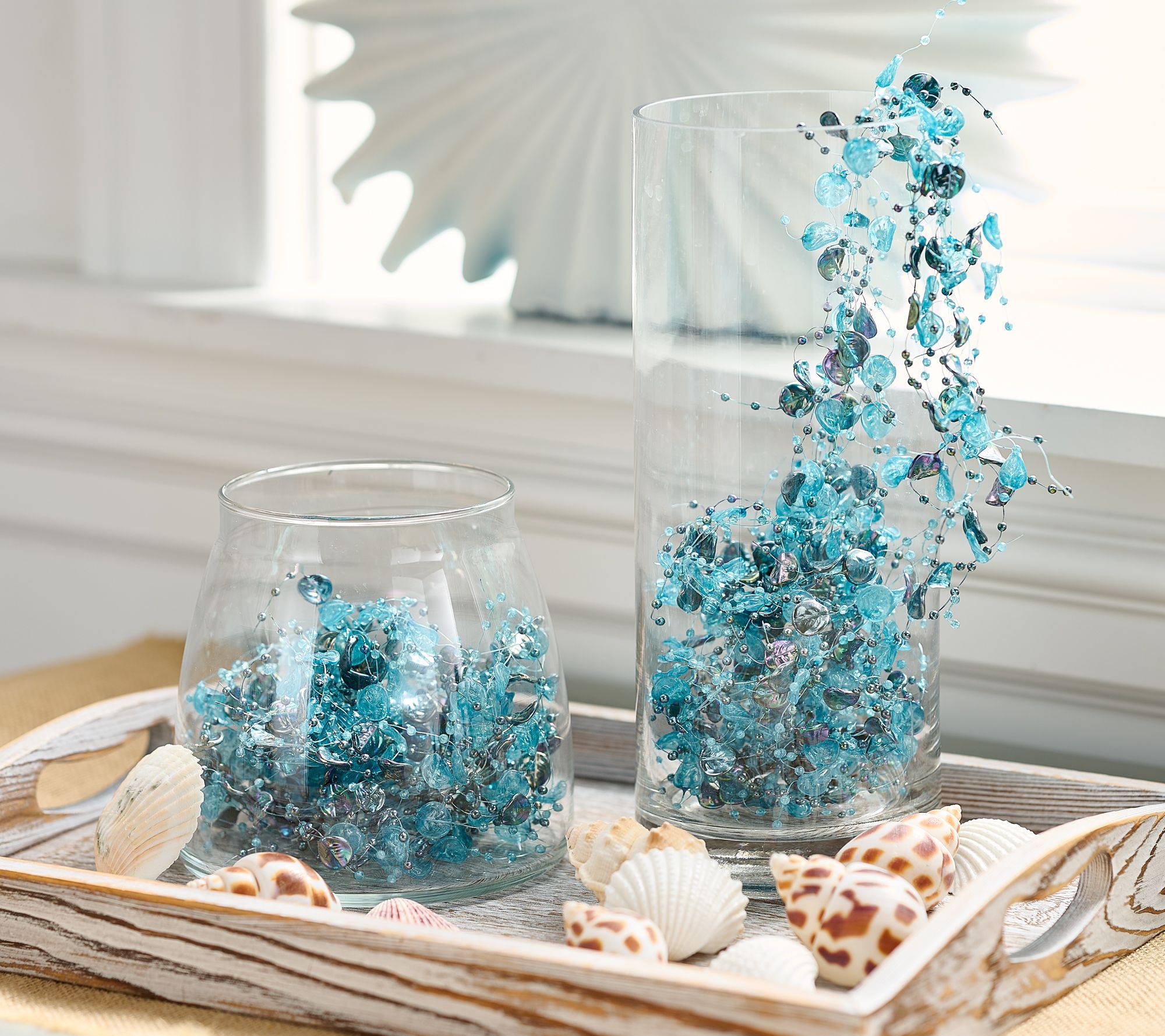 Set of 2 4' Seaglass Inspired Garlands by Valerie