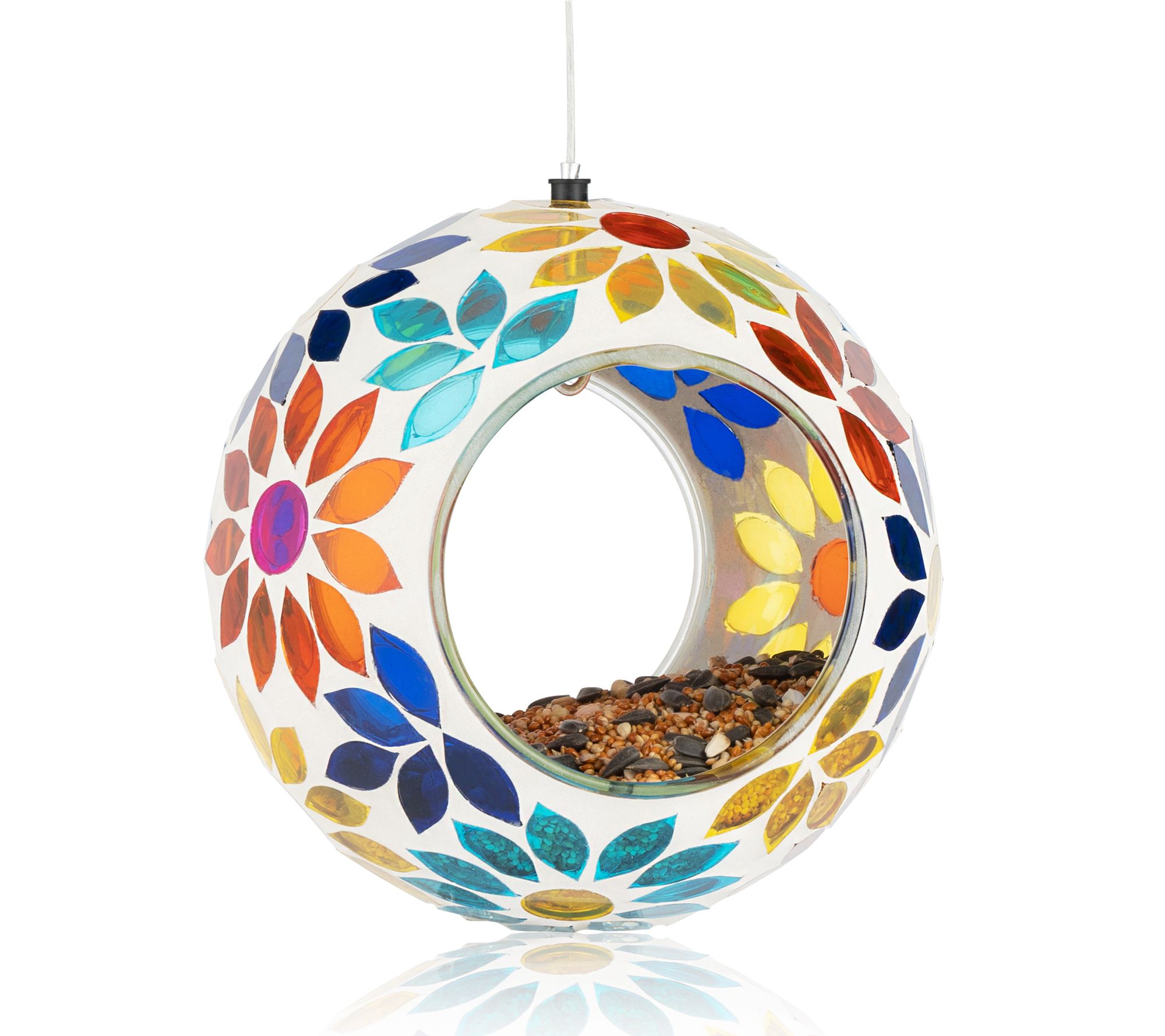 Backyard Expressions Hanging Glass Bird Feeder