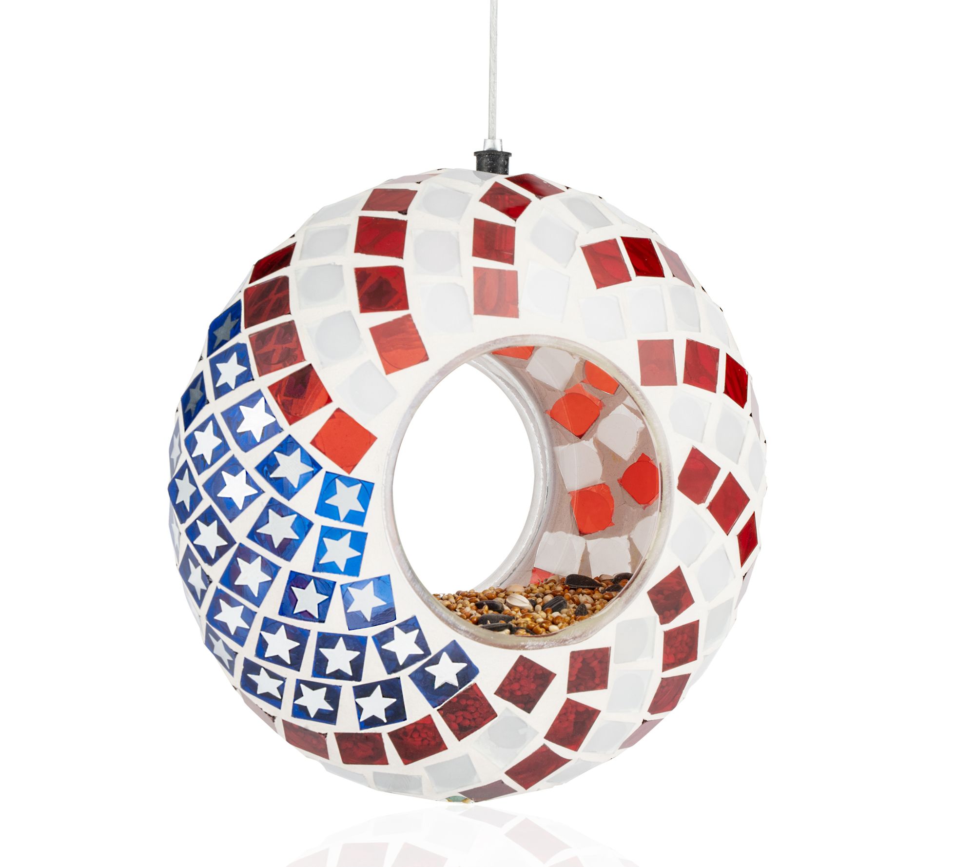 Backyard Expressions Hanging Glass Bird Feeder