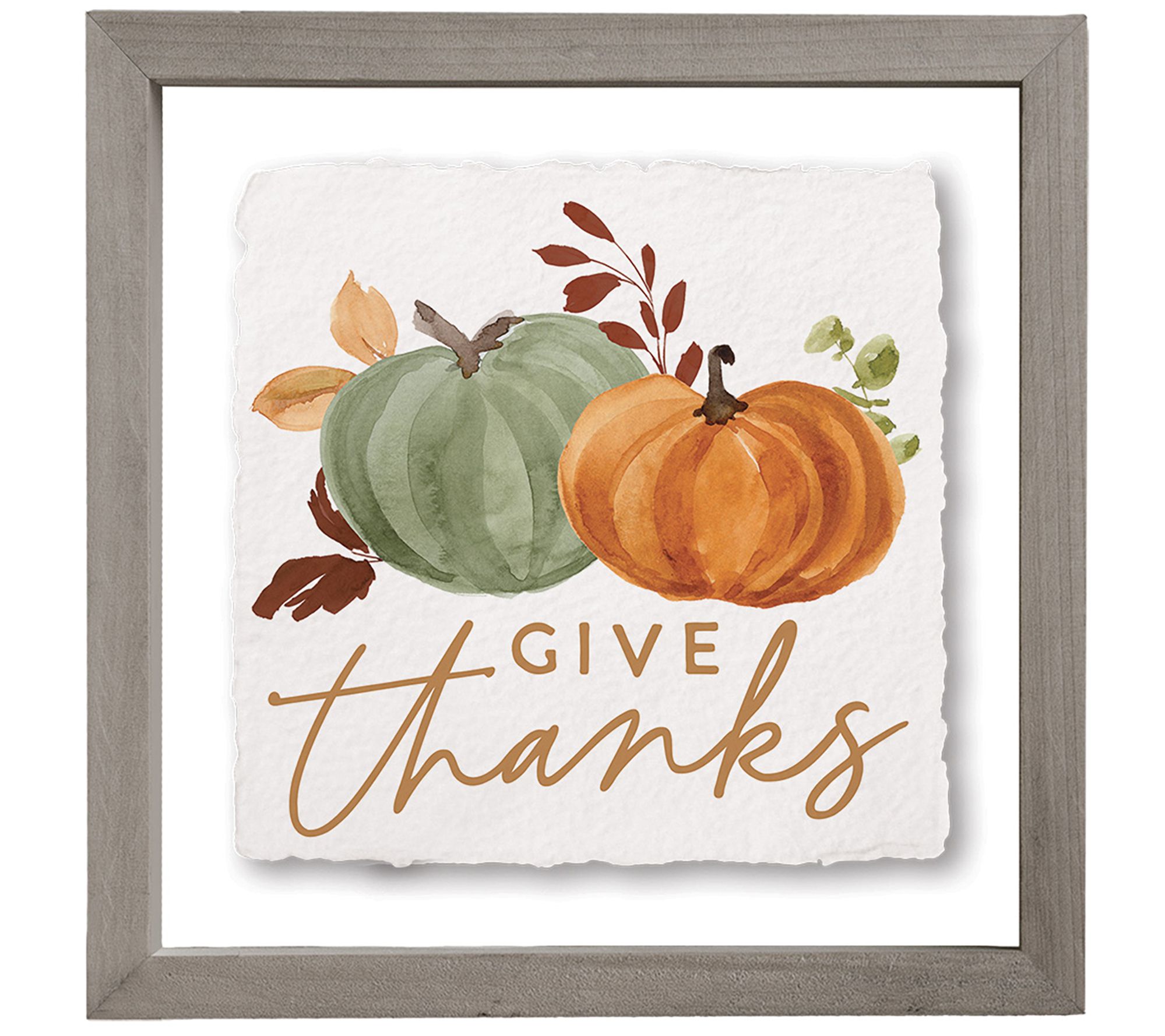 Sincere Surroundings 10"Give Thanks Pumpkin Floating Frame Art