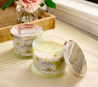 HomeWorx by Slatkin & Co. Set of 2 Pear Blossom 14oz. Candles