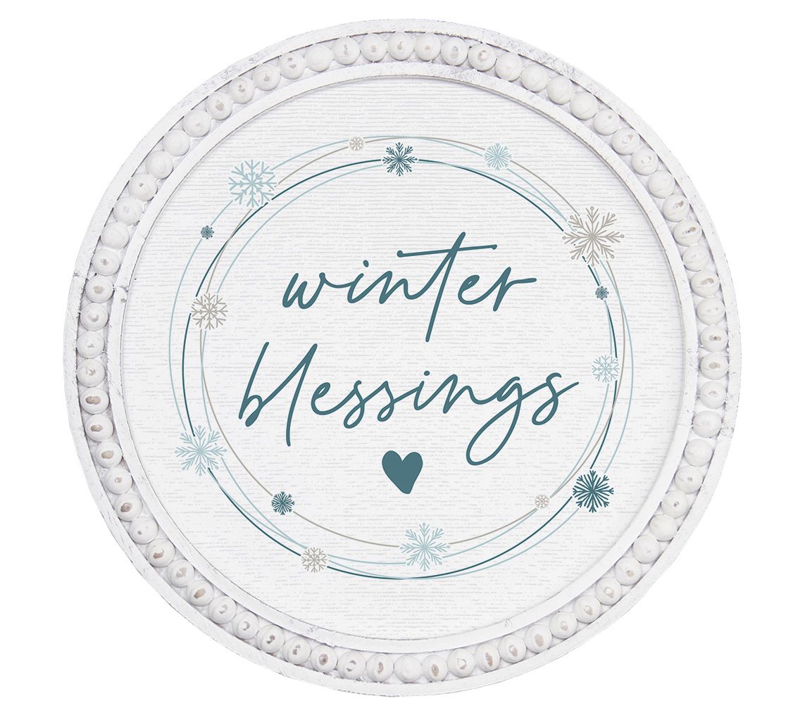 Sincere Surroundings 14" Winter Blessings Beade d Art