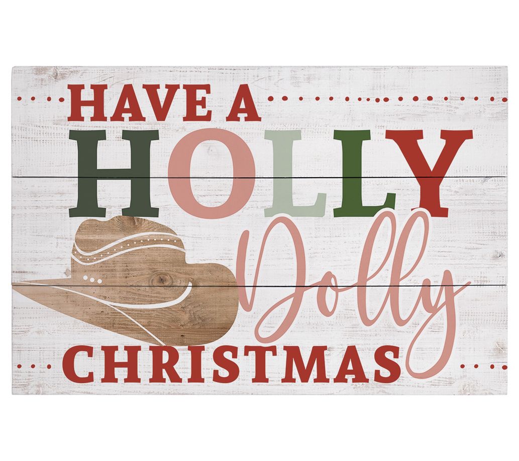 Sincere Surroundings 16" Holly Dolly Christmas Rustic Pallet