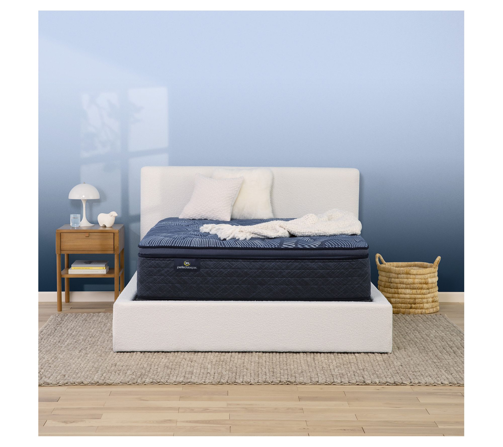 Serta Cobalt Calm 15" Plush PT Mattress Set -King