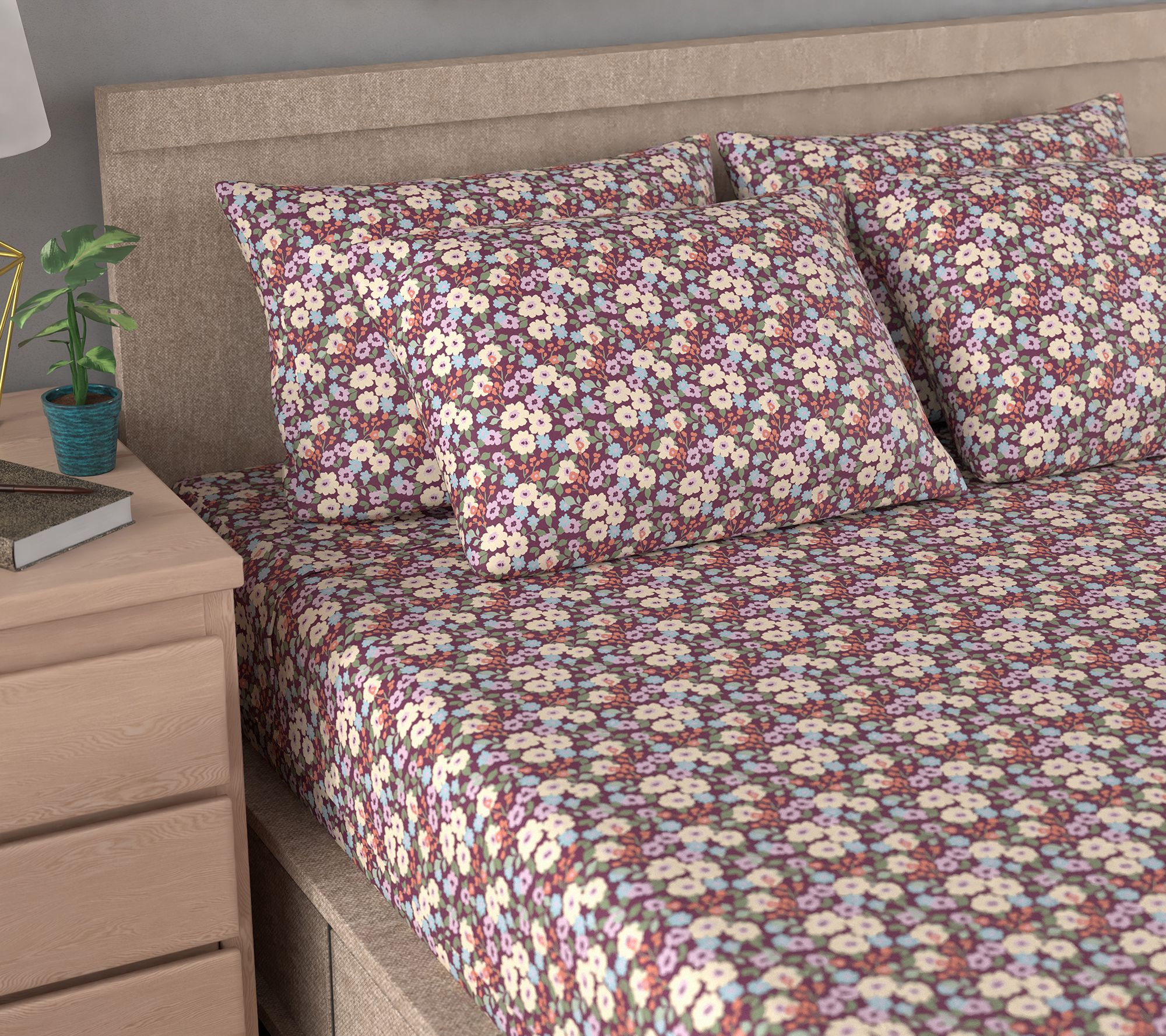 "As Is" Home Reflections Double Brushed Sheet Set w/ Extra Cases