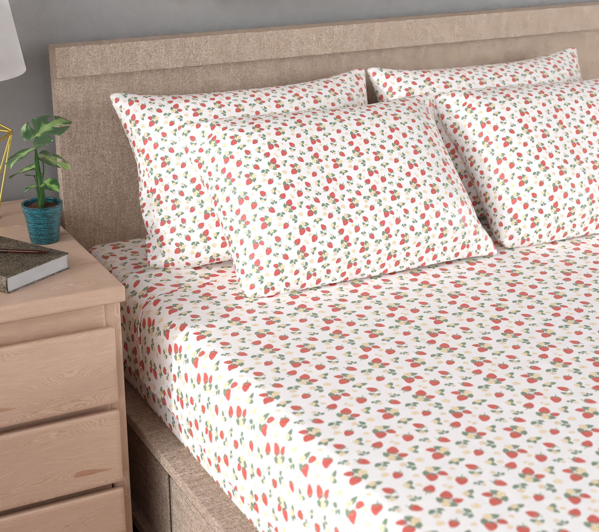 "As Is" Home Reflections Double Brushed Sheet Set w/ Extra Cases