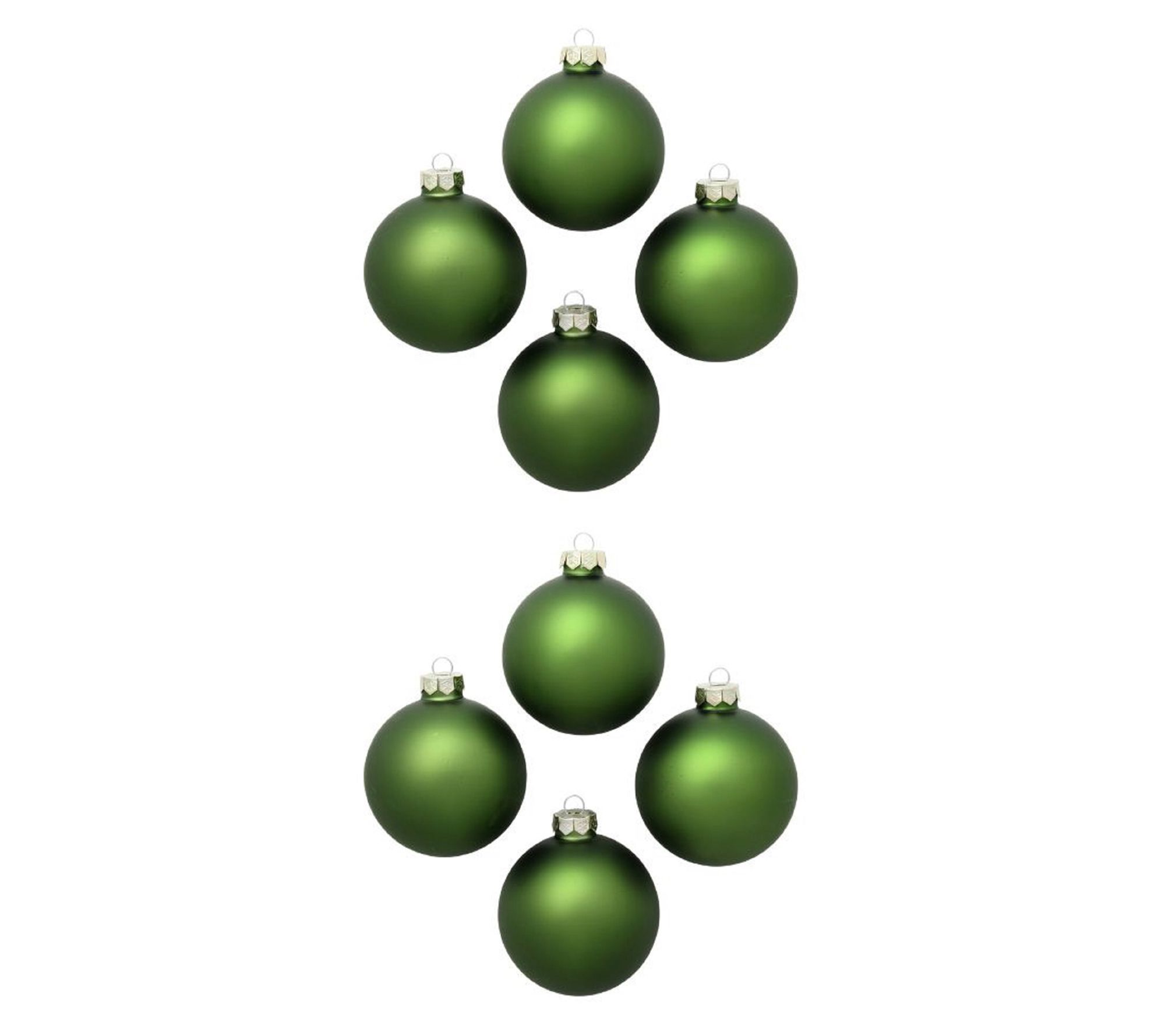 Whitehurst Set of (8) 3.25" Matte Finish Glassrnament