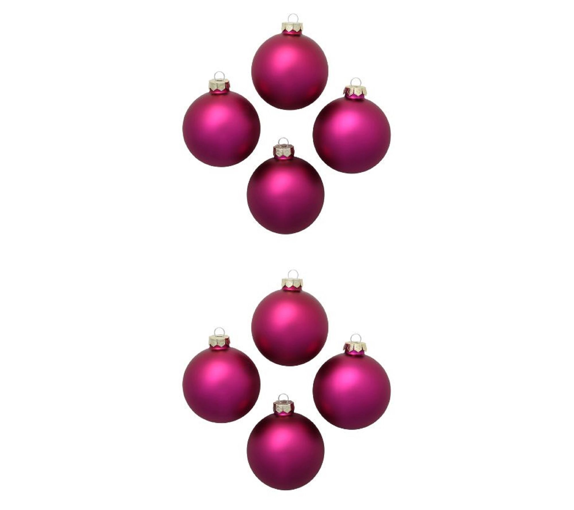 Whitehurst Set of (8) 3.25" Matte Finish Glassrnament