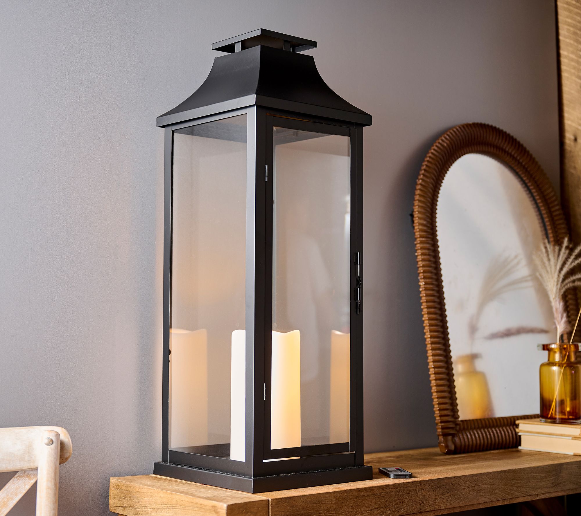 "As Is" Home Reflections 30" Oversized Metal Indoor/Outdoor Lantern