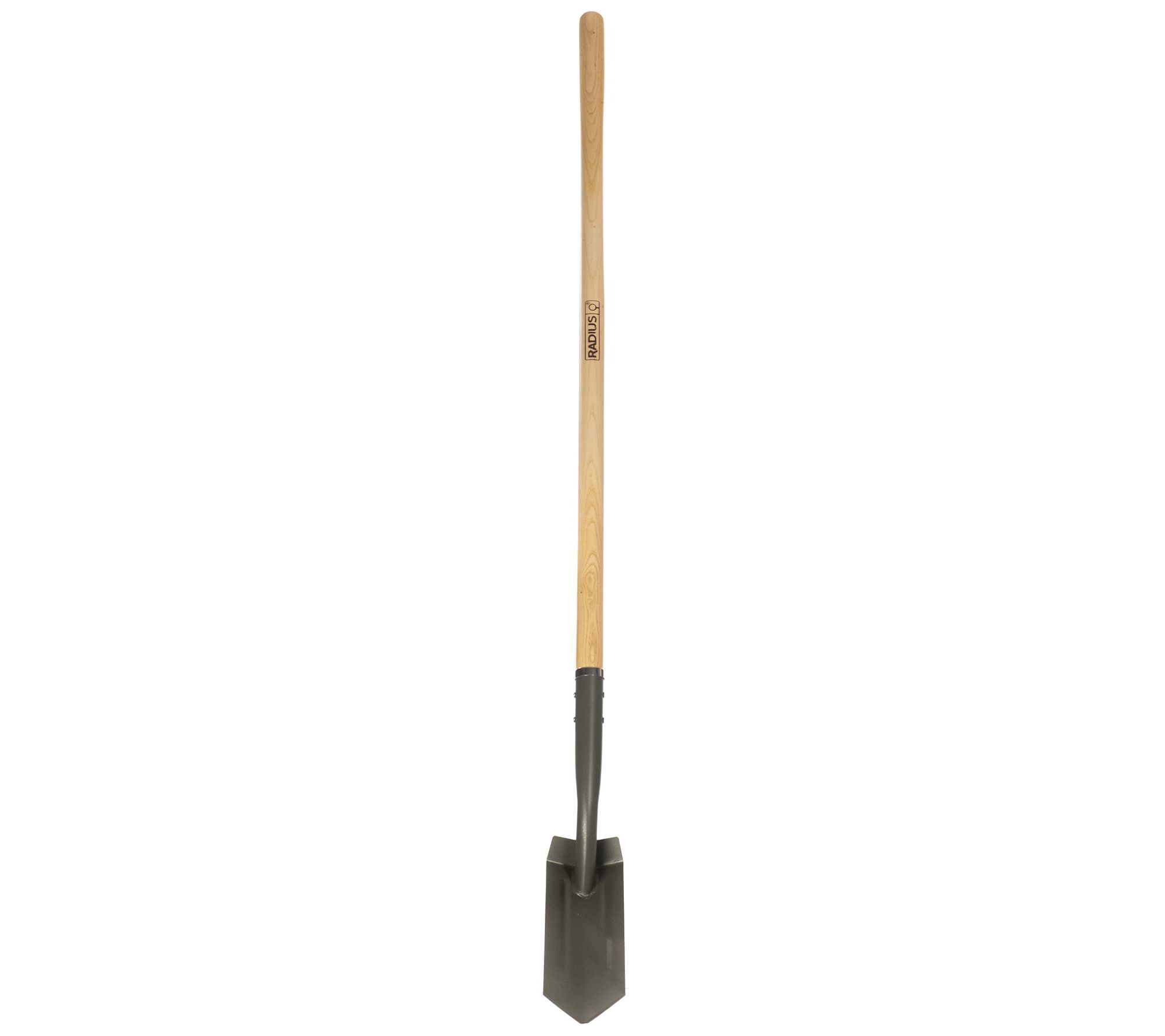 Radius Garden Premium 58" Long Handle Trench Sp ade Wood Shaft