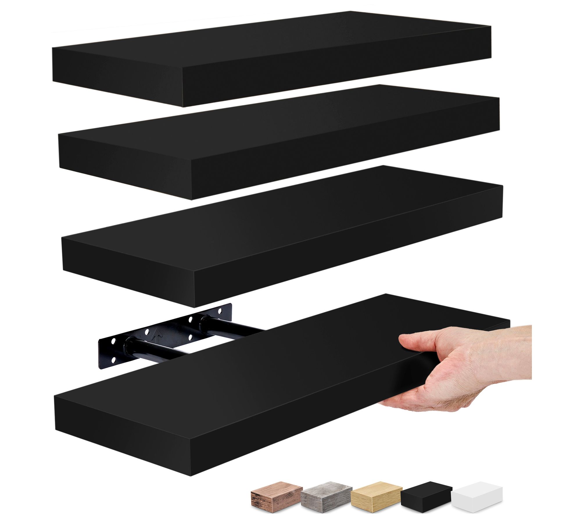 Sorbus 4 Pack 16" Wall Mounted Floating Shelves