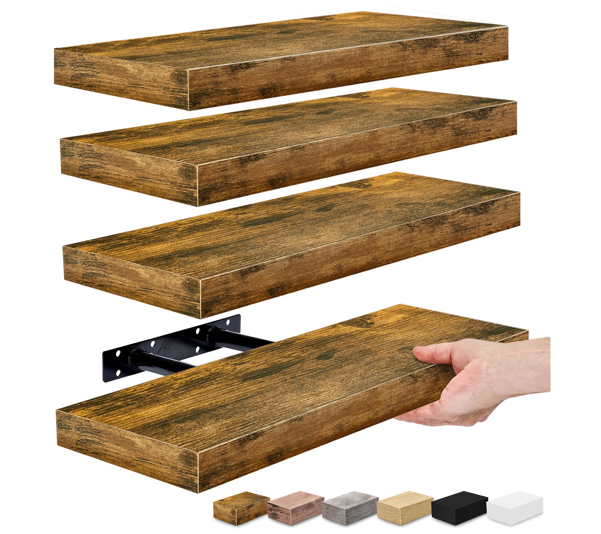 Sorbus 4 Pack 16" Wall Mounted Floating Shelves