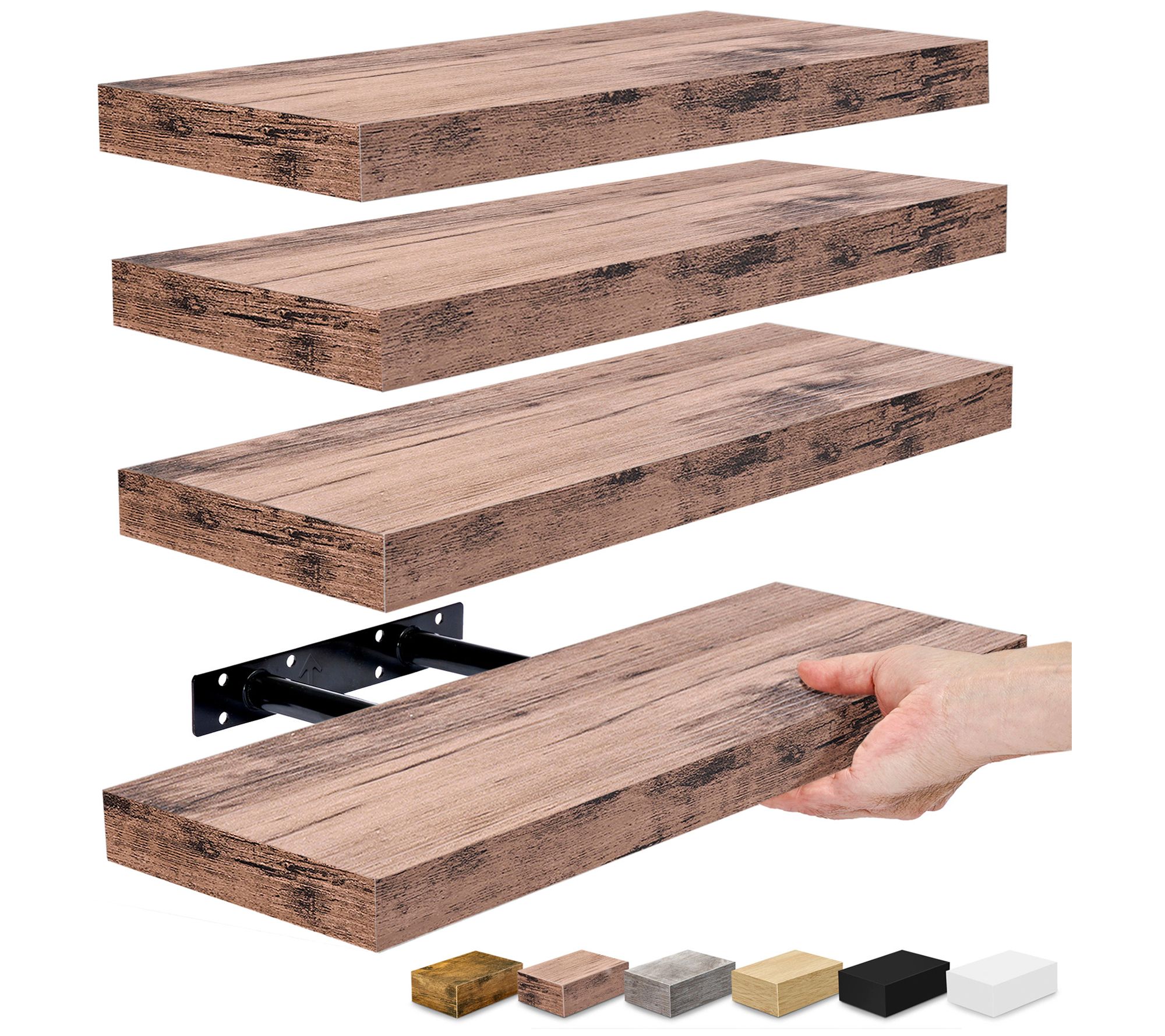 Sorbus 4 Pack 16" Wall Mounted Floating Shelves