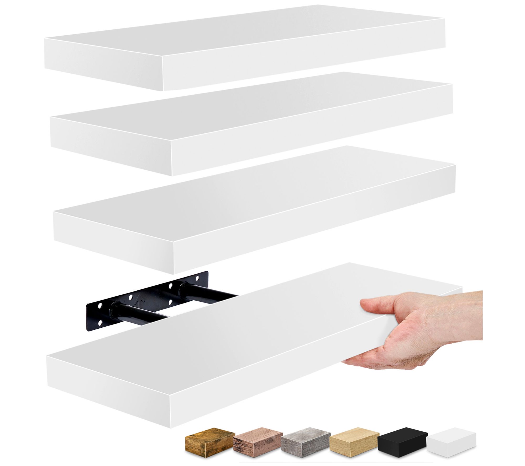 Sorbus 4 Pack 16" Wall Mounted Floating Shelves
