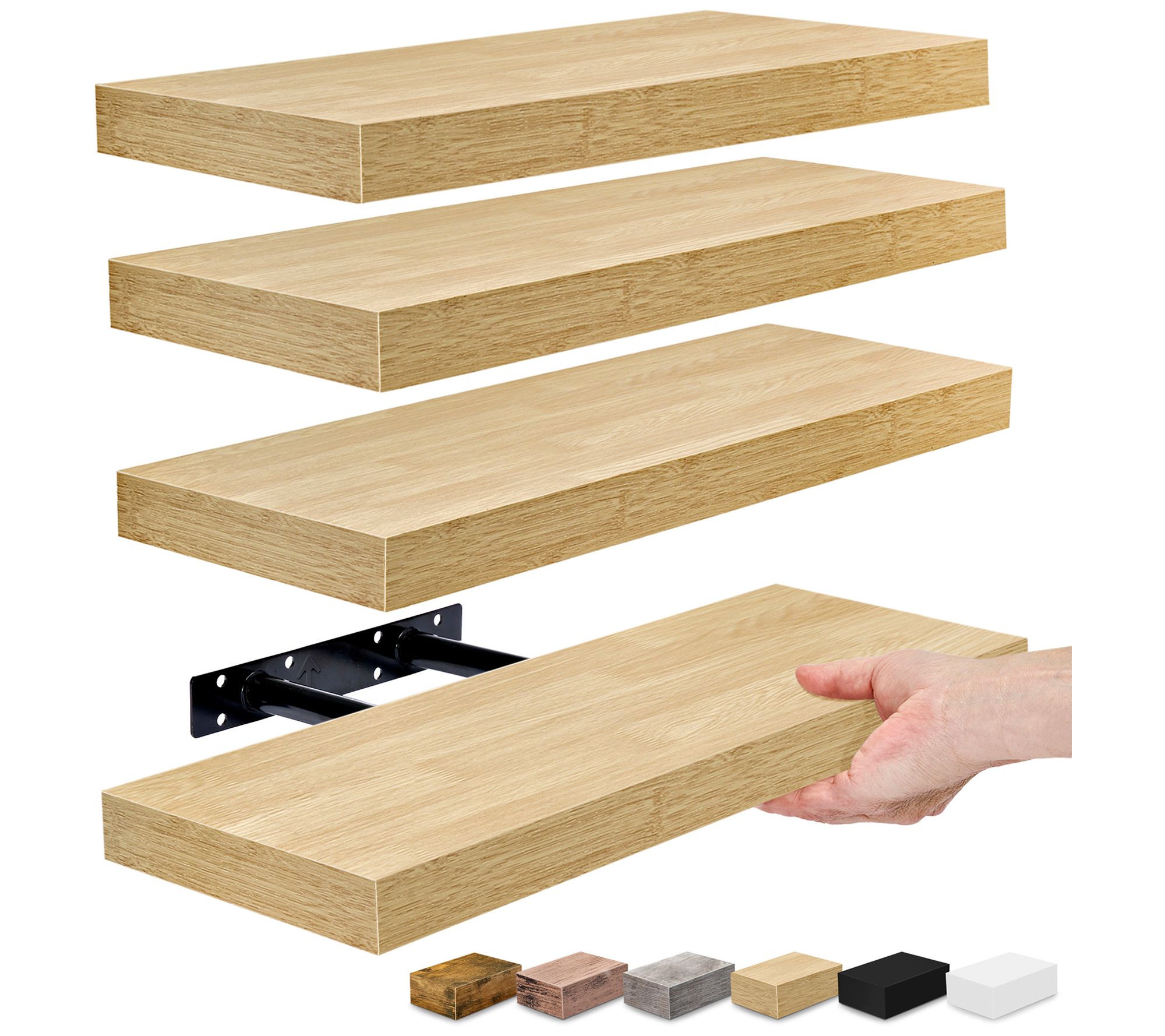 Sorbus 4 Pack 16" Wall Mounted Floating Shelves