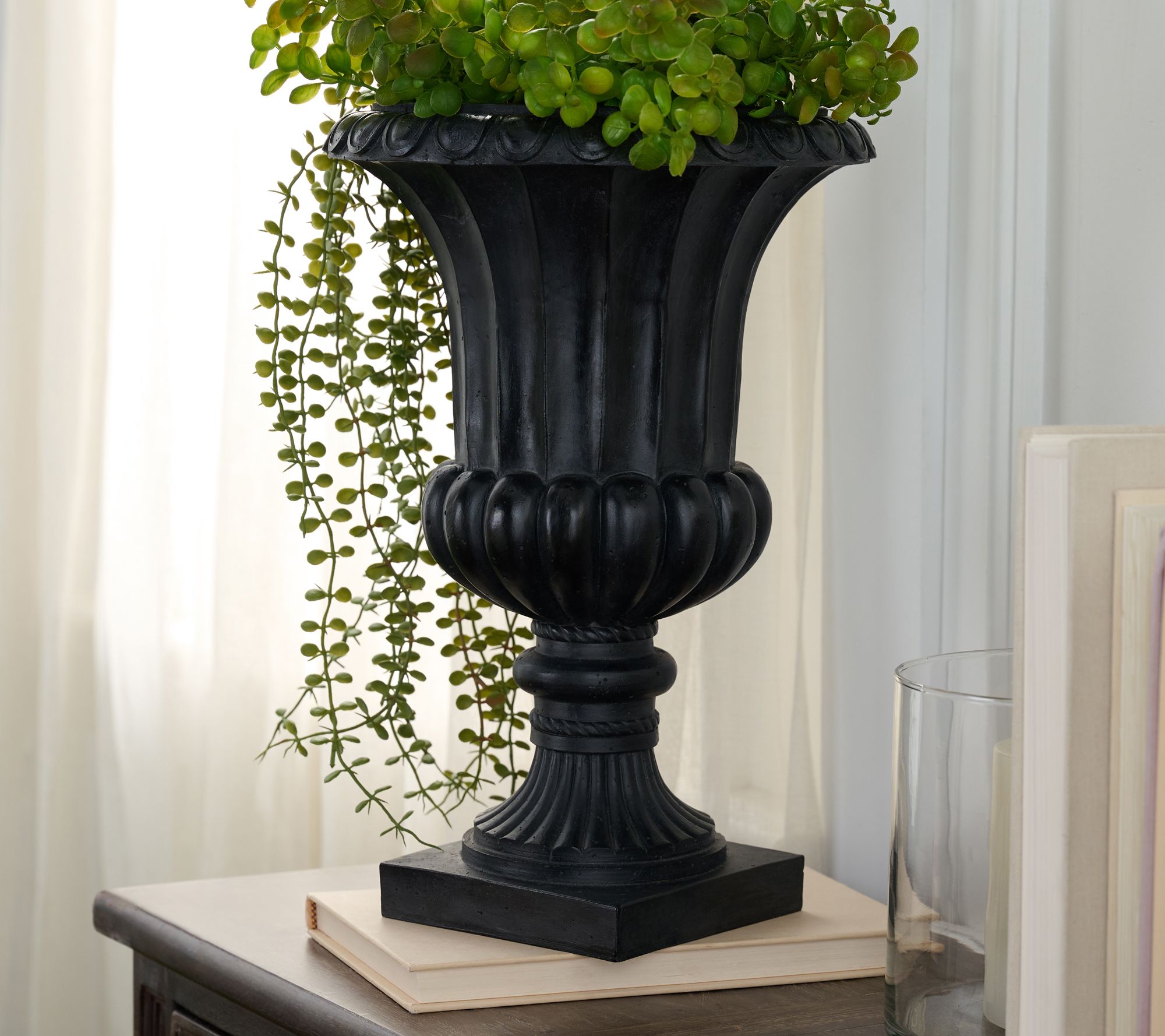 Indoor/Outdoor Footed Urn by Valerie