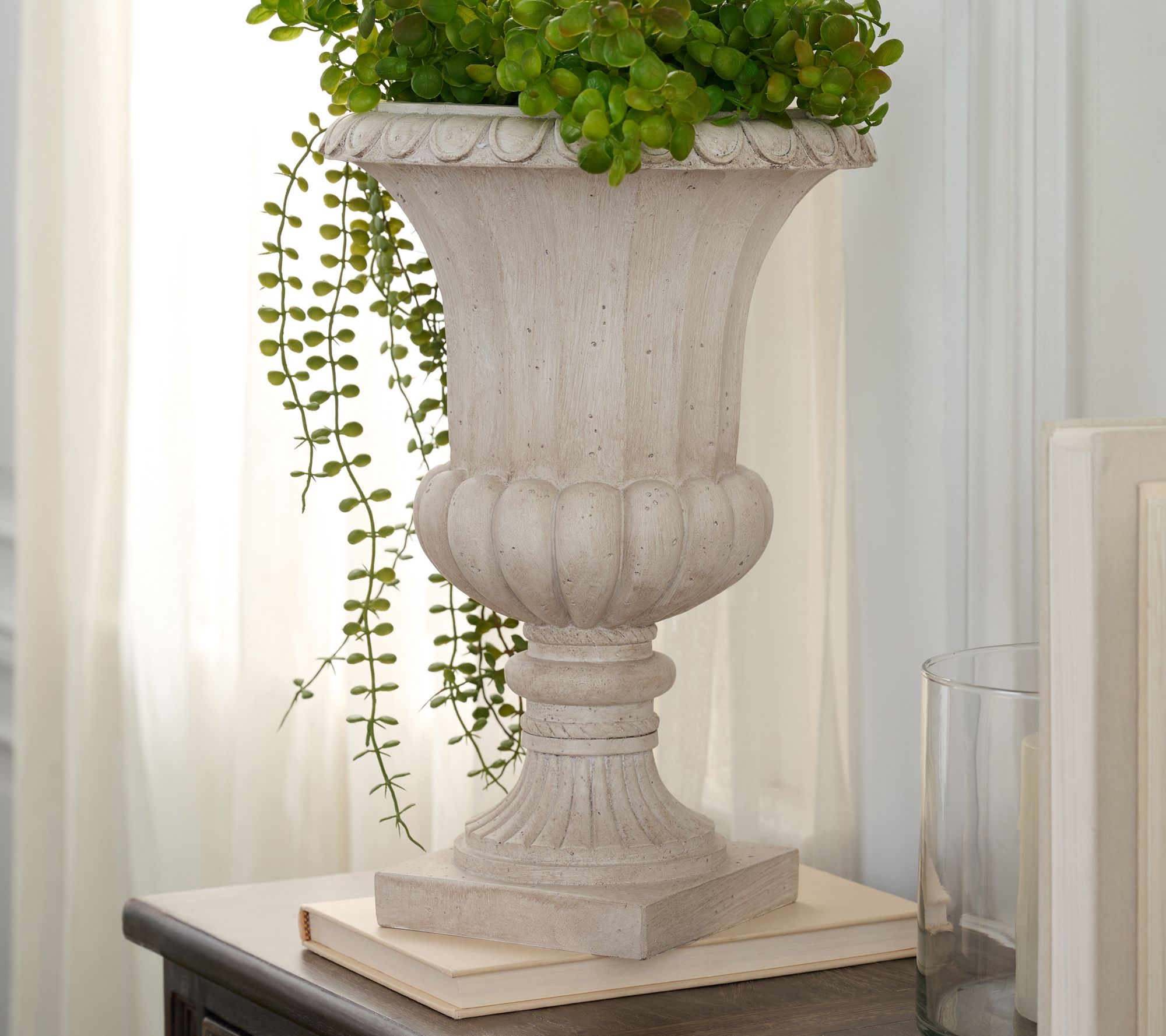 Indoor/Outdoor Footed Urn by Valerie