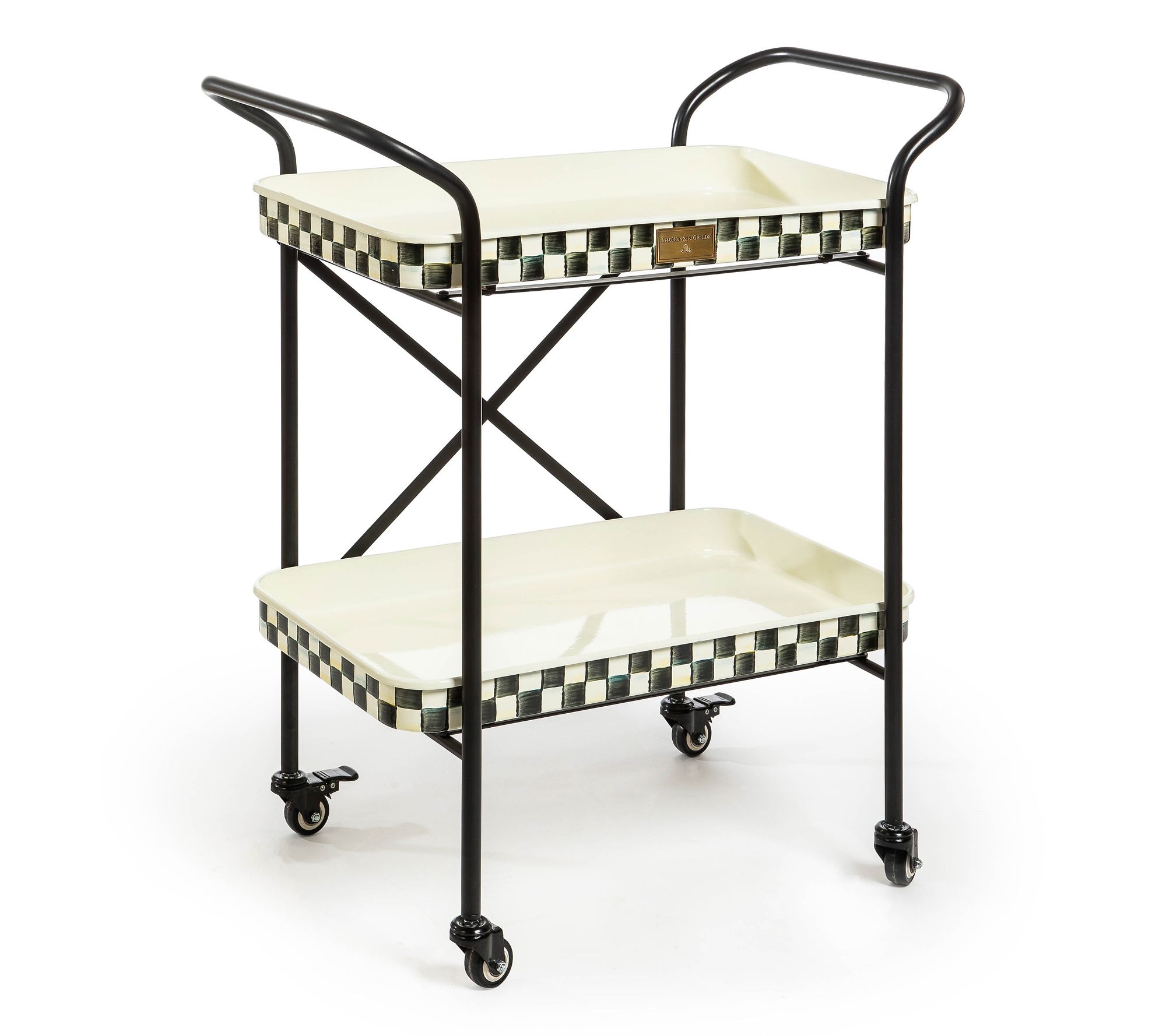  MacKenzie-Childs Courtly Check 2-Tier Kitchen Cart