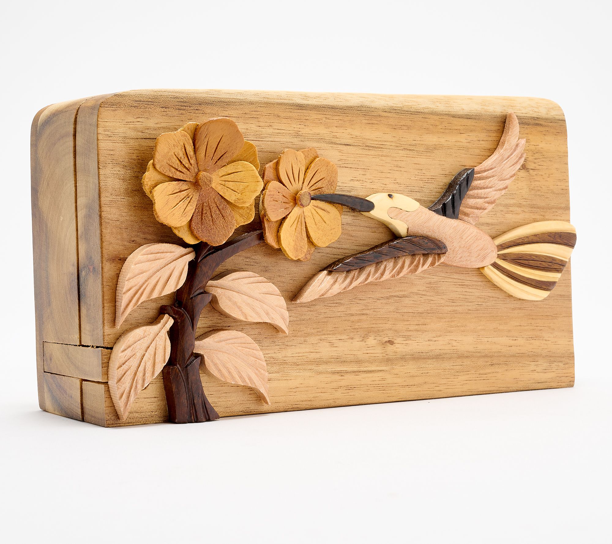 Carver Dan's Handcrafted Hummingbird Puzzle Box