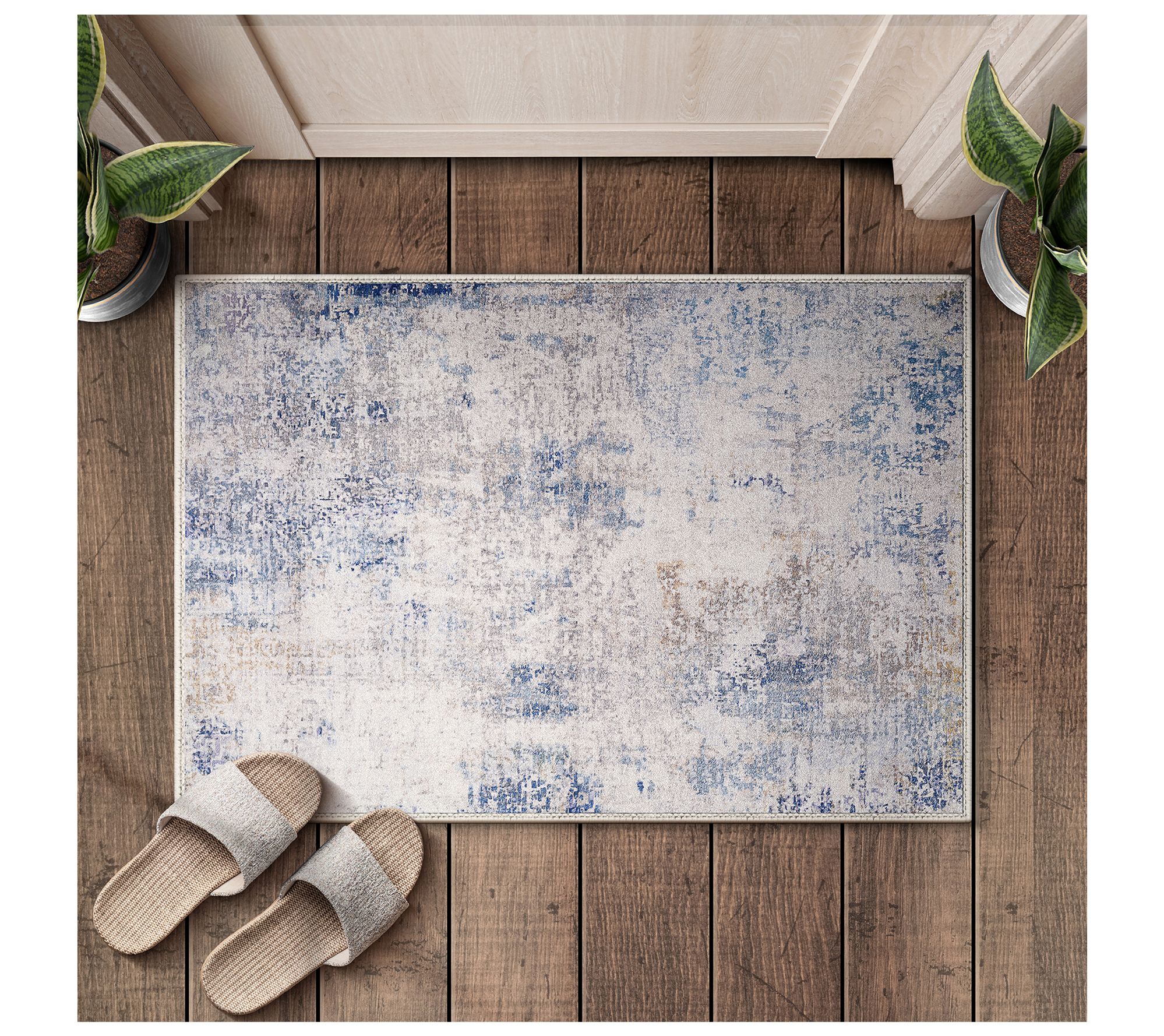 Sorbus 2x3 ft Welcome Mat Rug for Entryway, Machine Washable