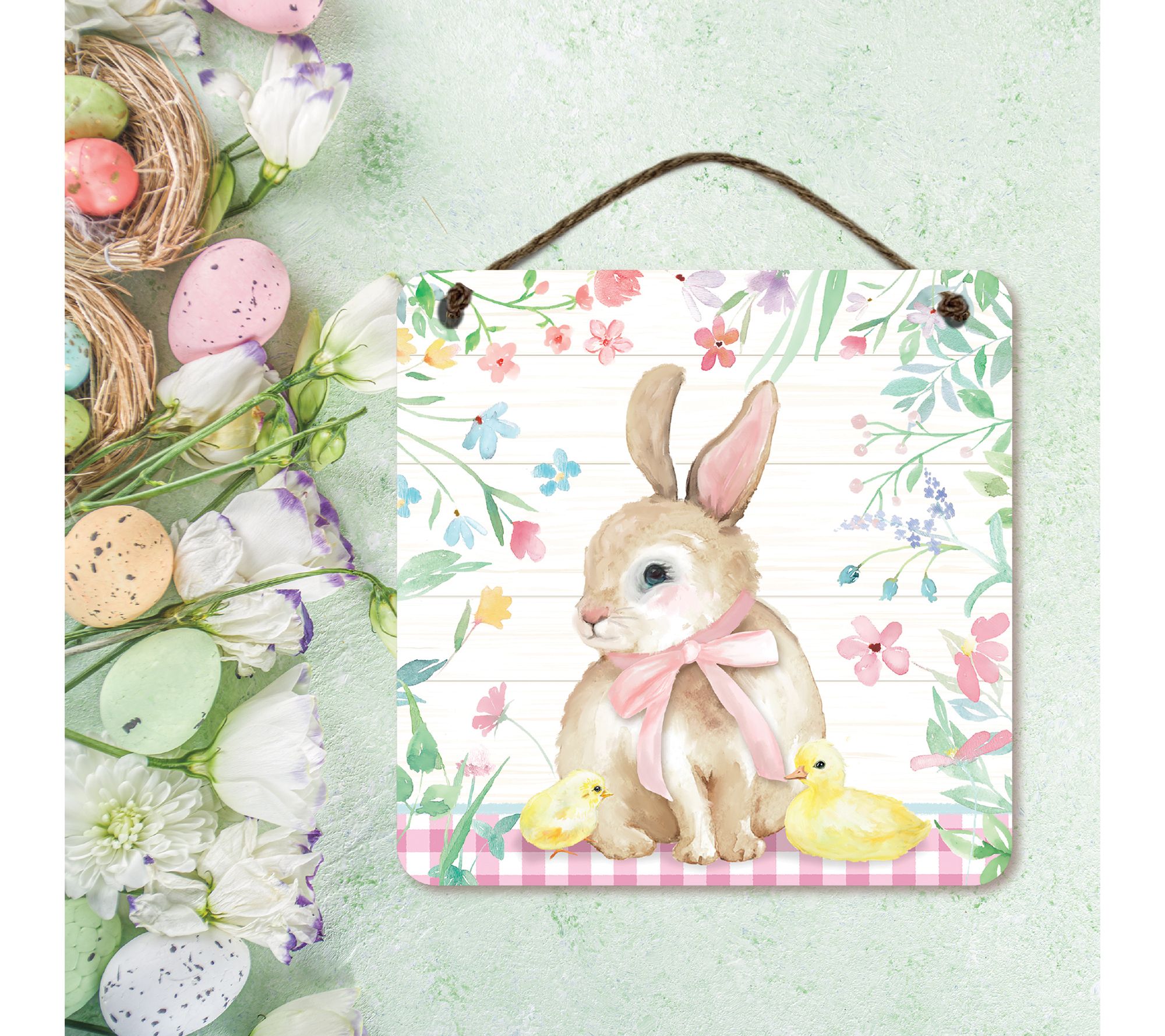 Courtside Market Easter Bunny Pink & Green 15x15 Artboard with