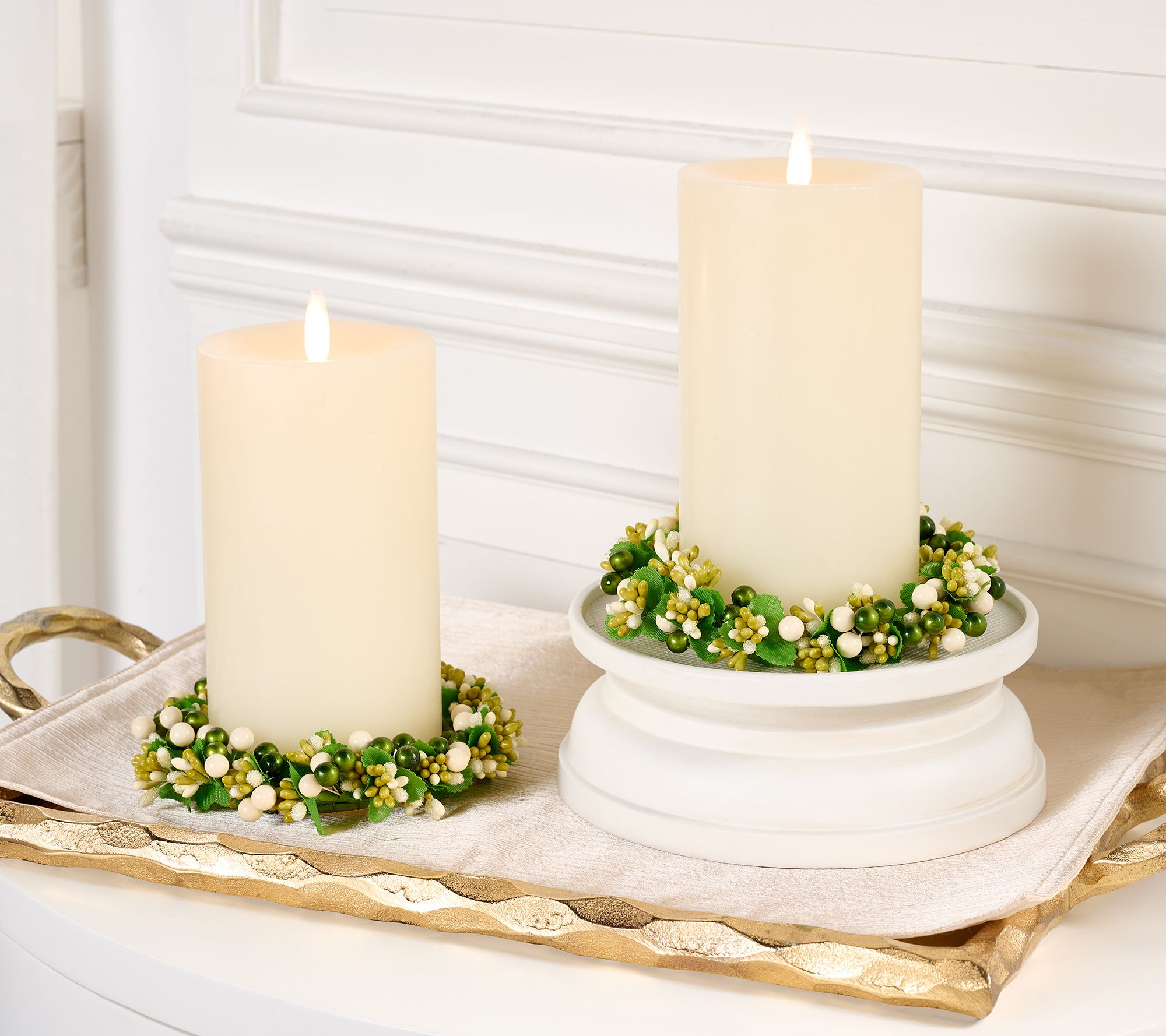 Set of 2 St.Patrick's Day Berry Candle Rings by Valerie