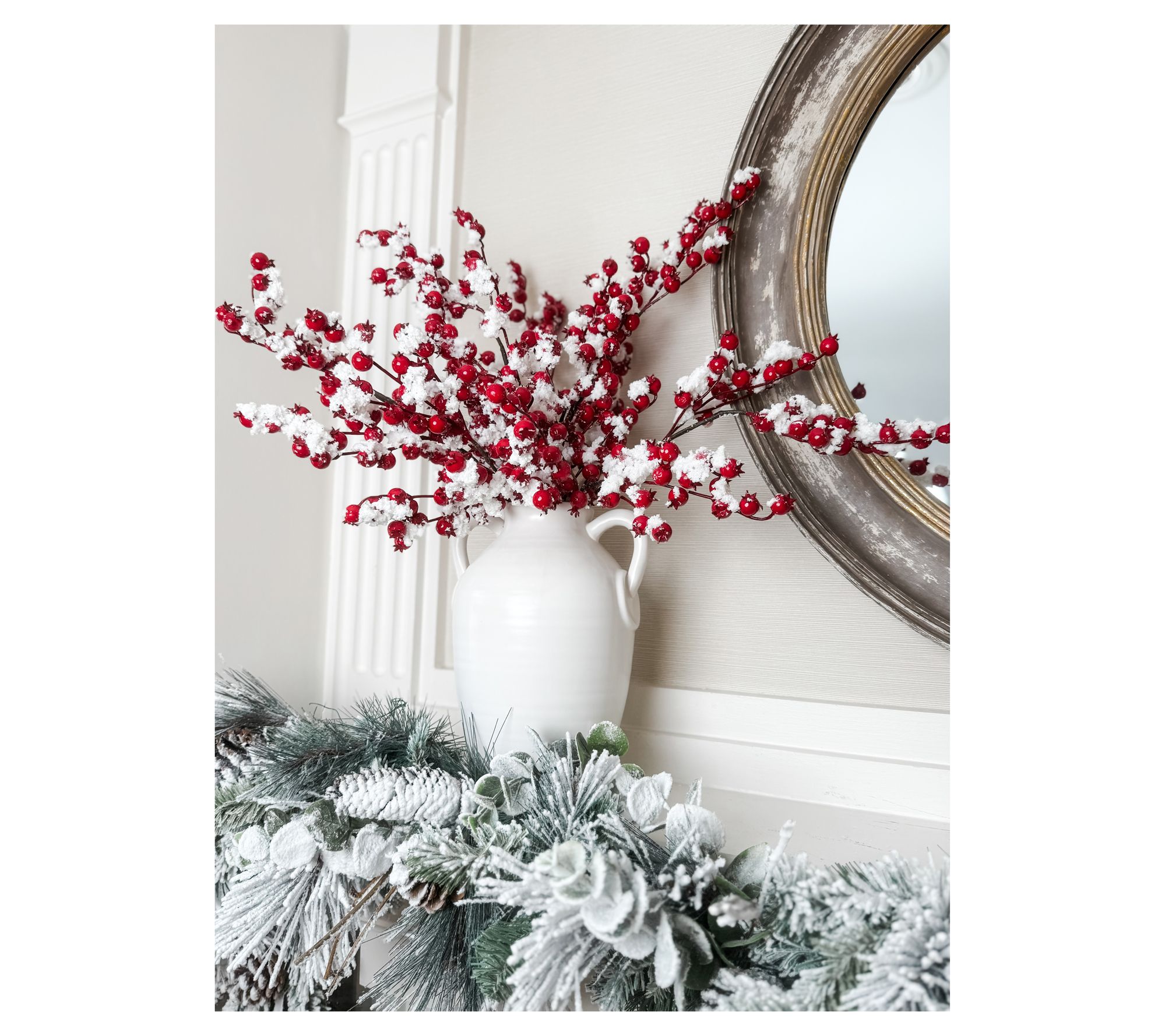 "As Is" Simply Stunning Set of 6 Snowy Berry Picks by Janine Graff