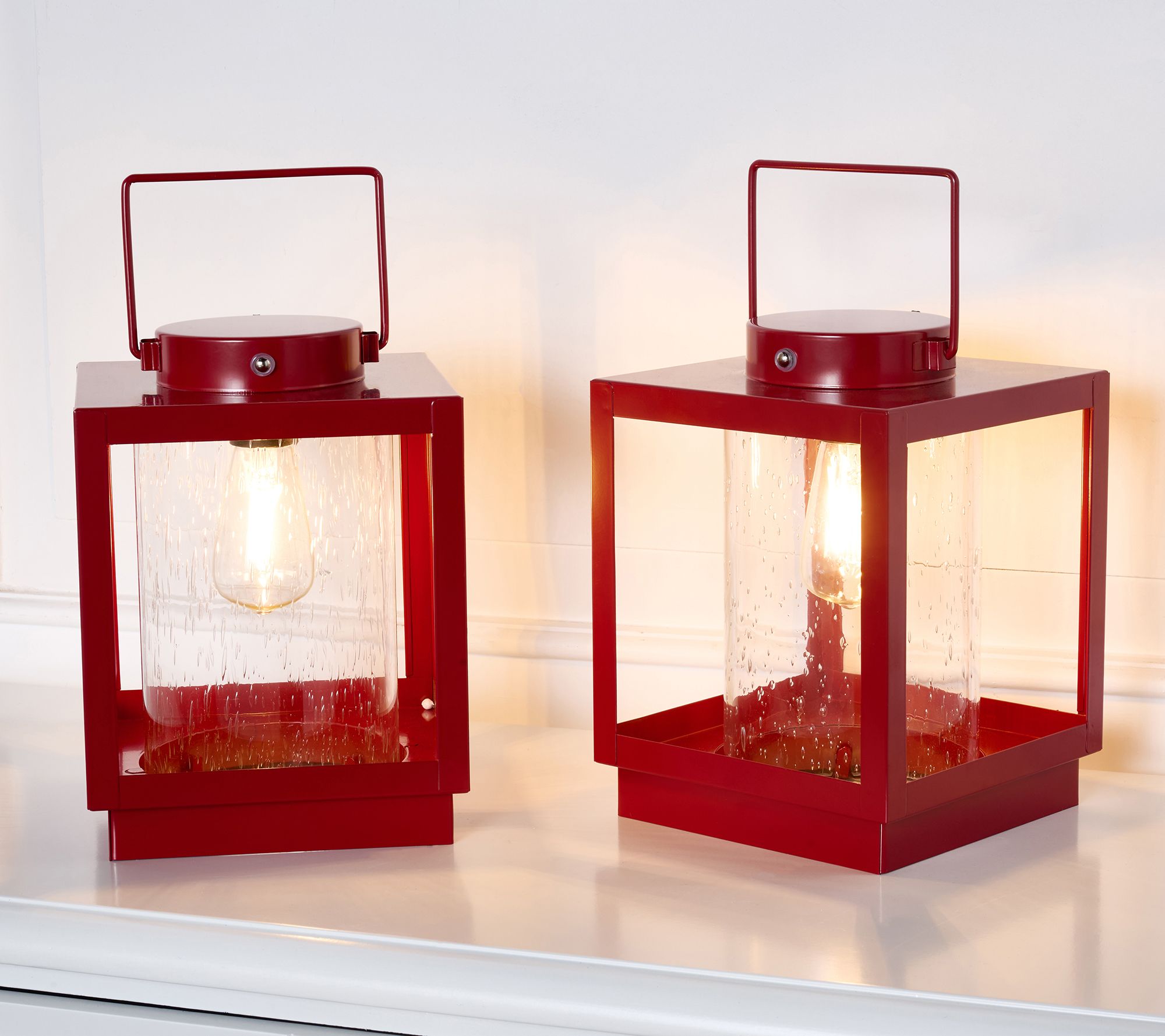 "As Is" Home Reflections S/2 9" In/Outdoor Metal Lanterns